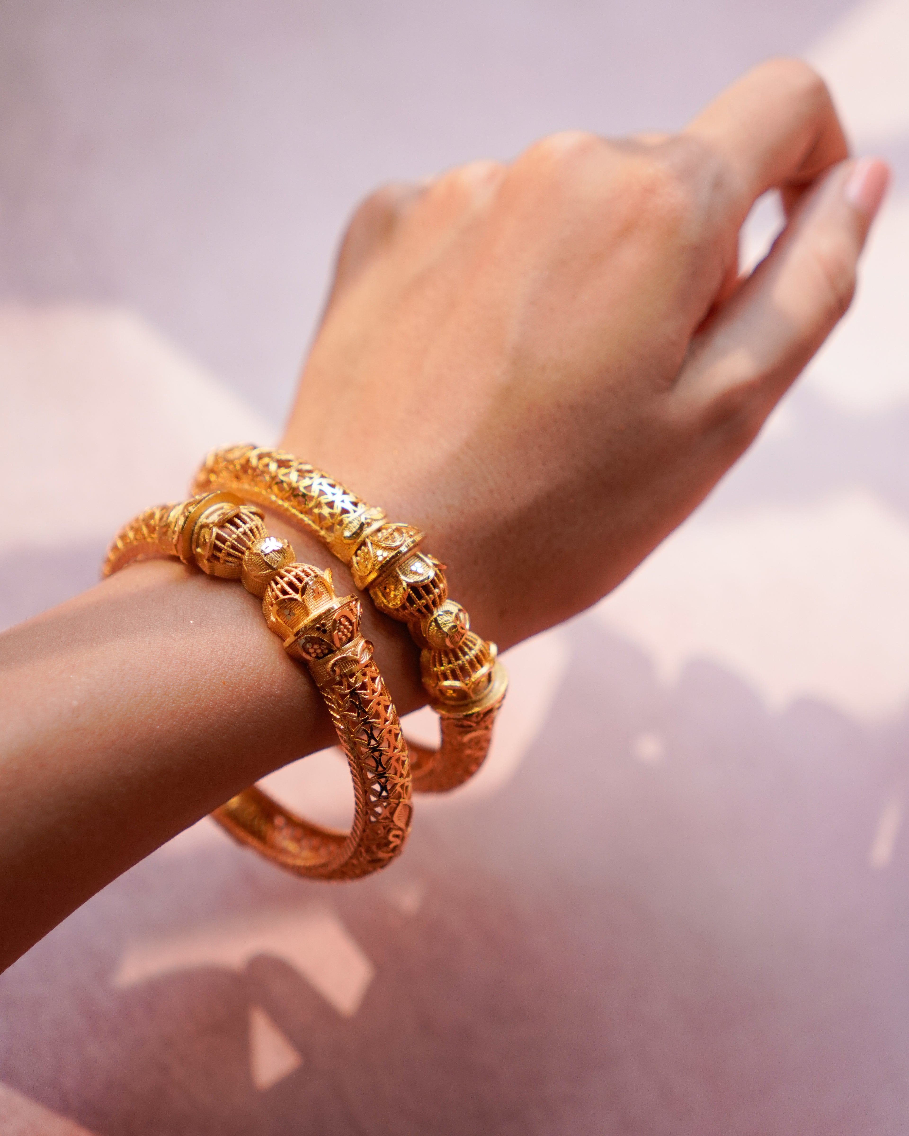 0RO-Rajwar Gold Plated Bangles