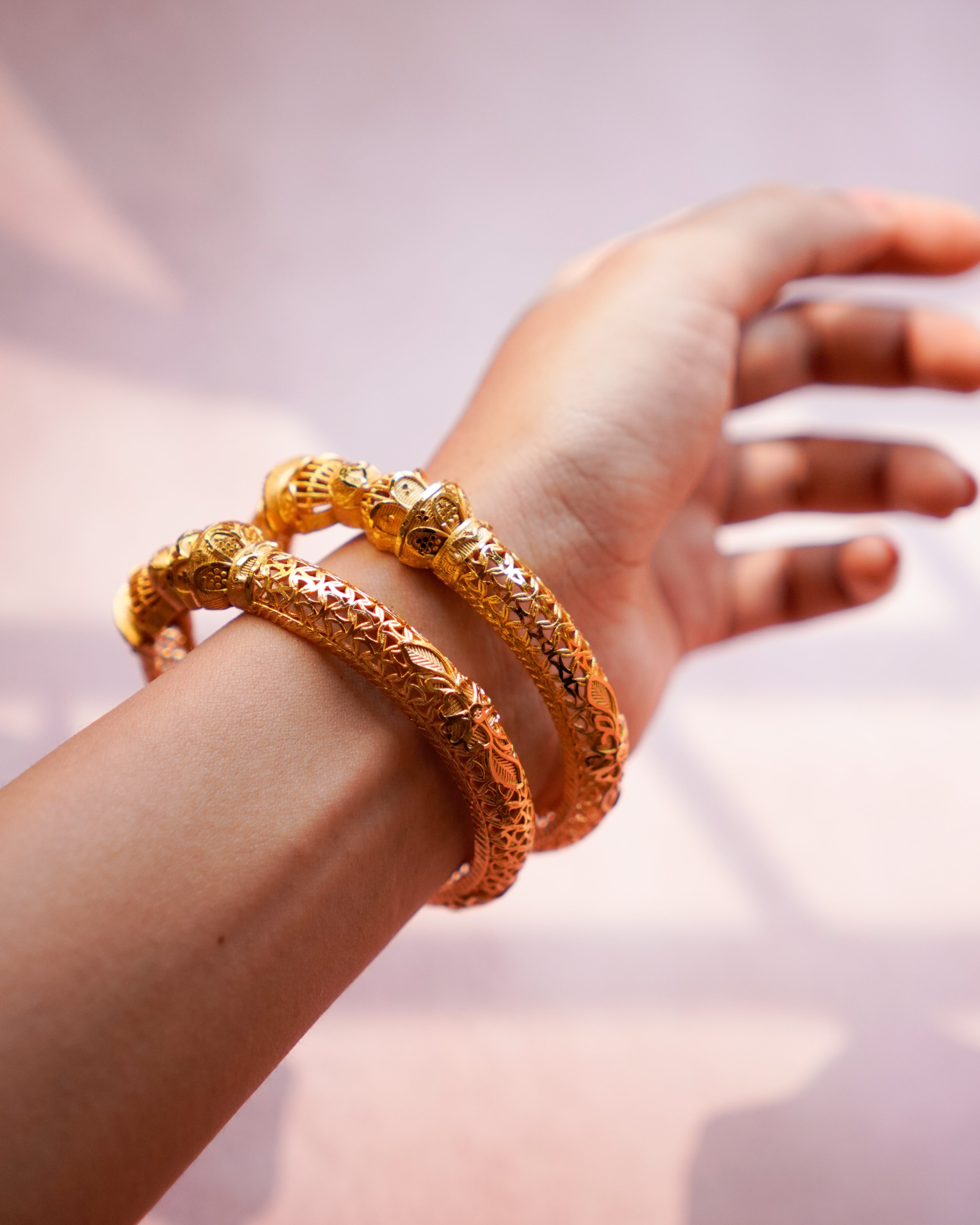 0RO-Rajwar Gold Plated Bangles