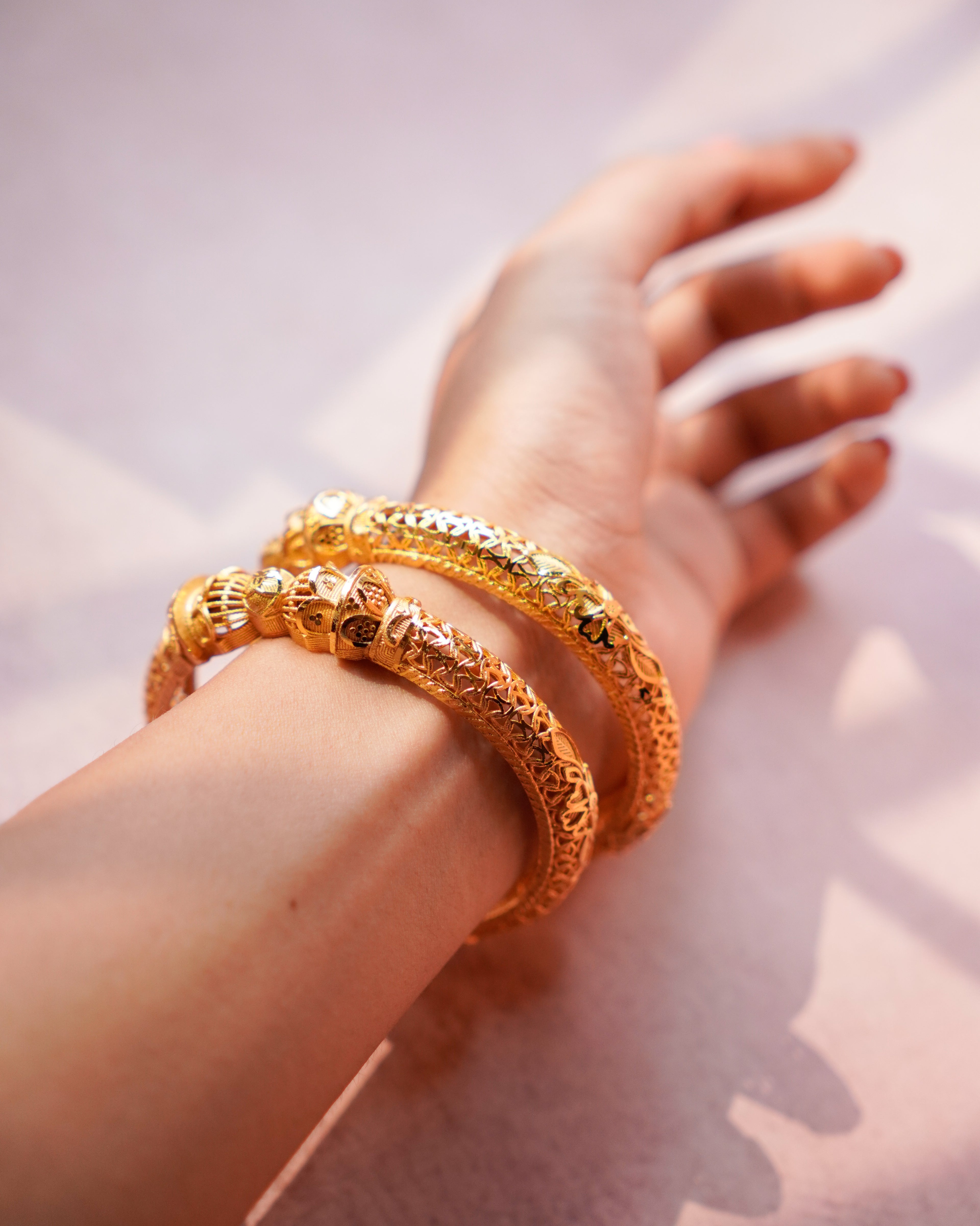 0RO-Rajwar Gold Plated Bangles