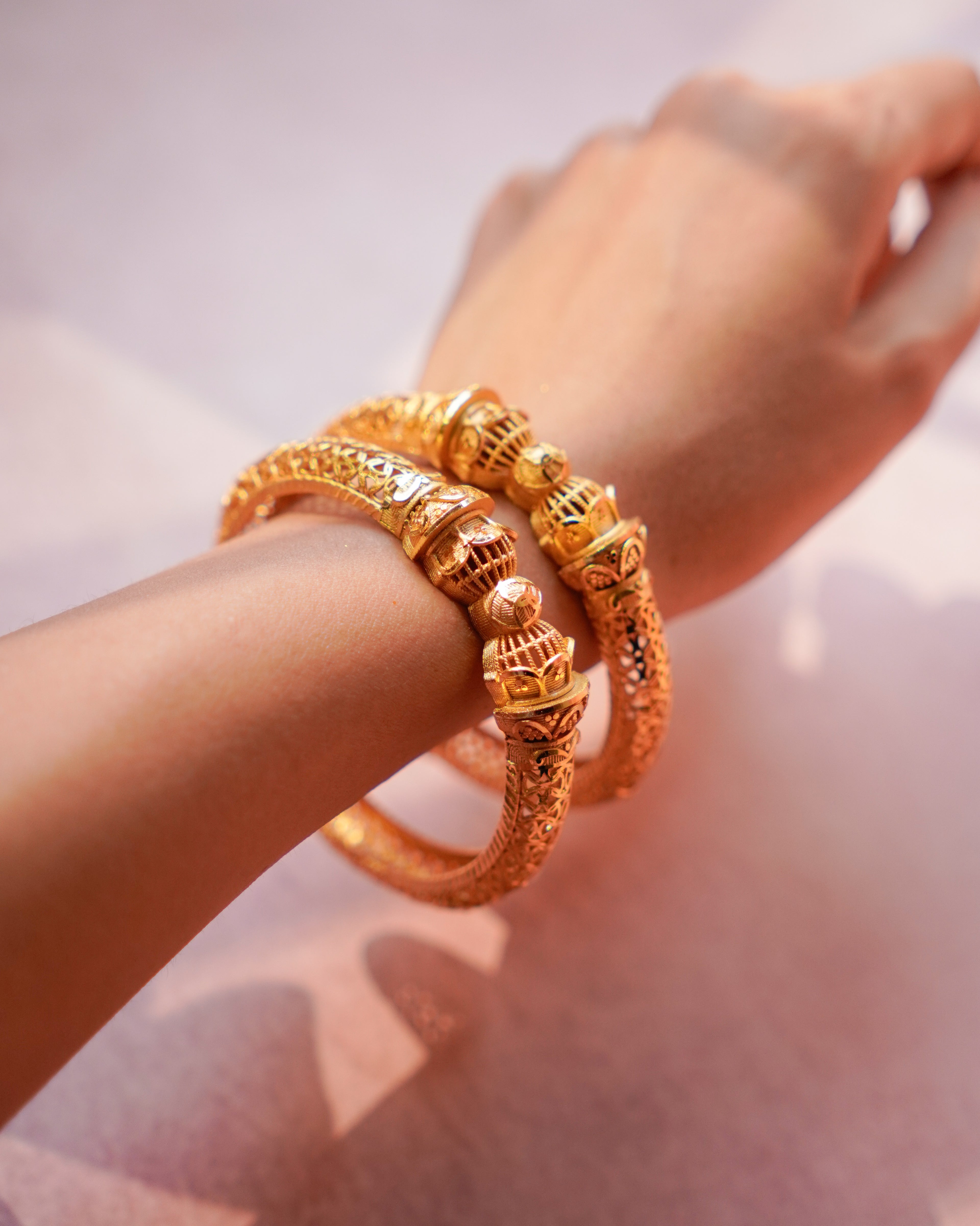 0RO-Rajwar Gold Plated Bangles