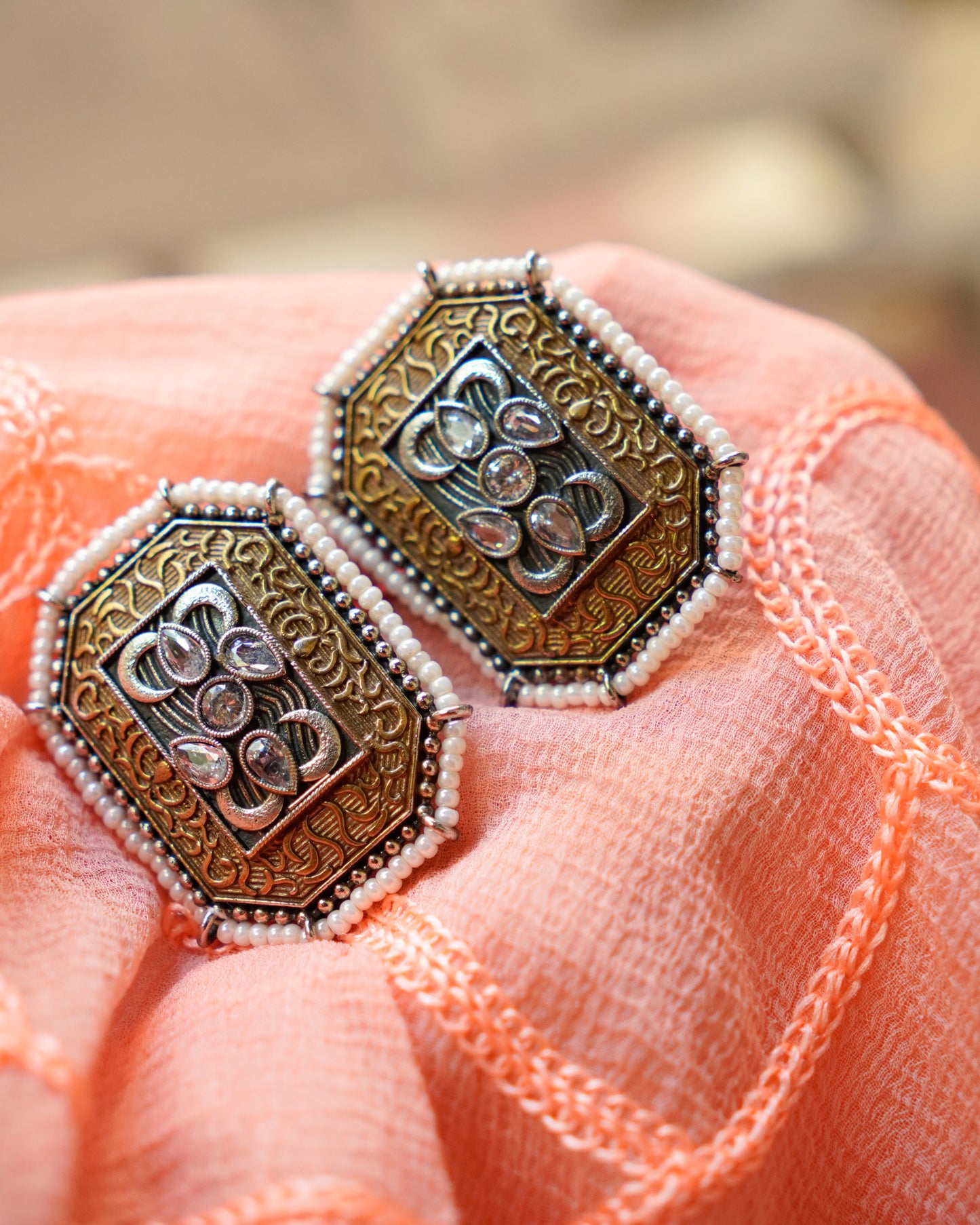 Anassa- Dual Tone Elegant Earrings