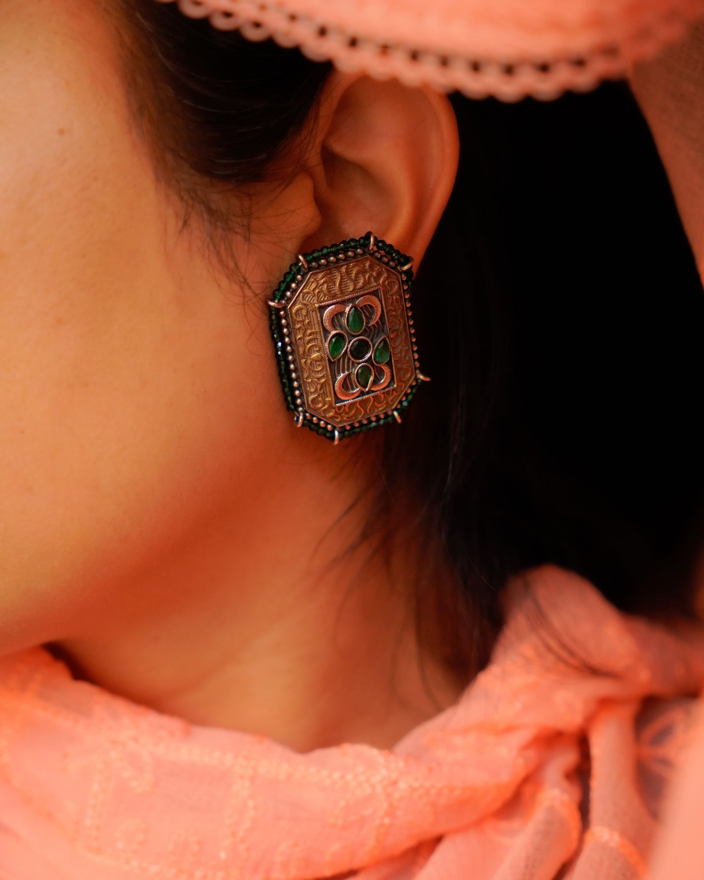 Anassa- Dual Tone Elegant Earrings