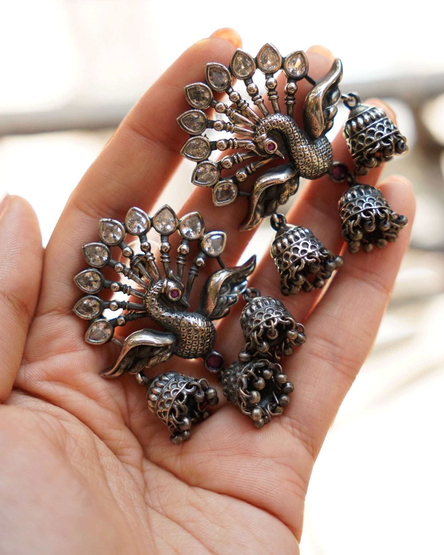 Anassa-Opulent Peacock Earrings