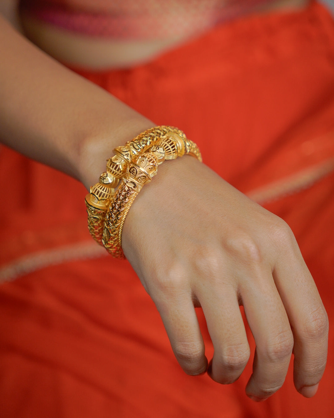 0RO-Rajwar Gold Plated Bangles