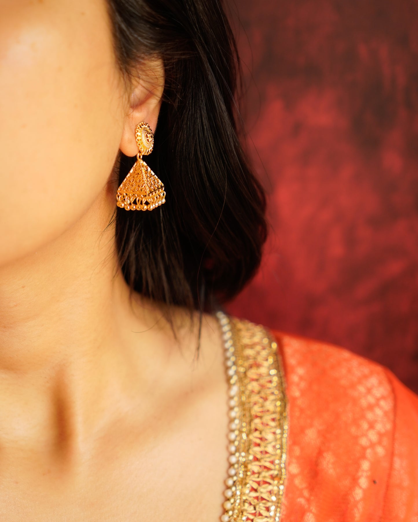 ORO-Enchanting Jhumka Earrings