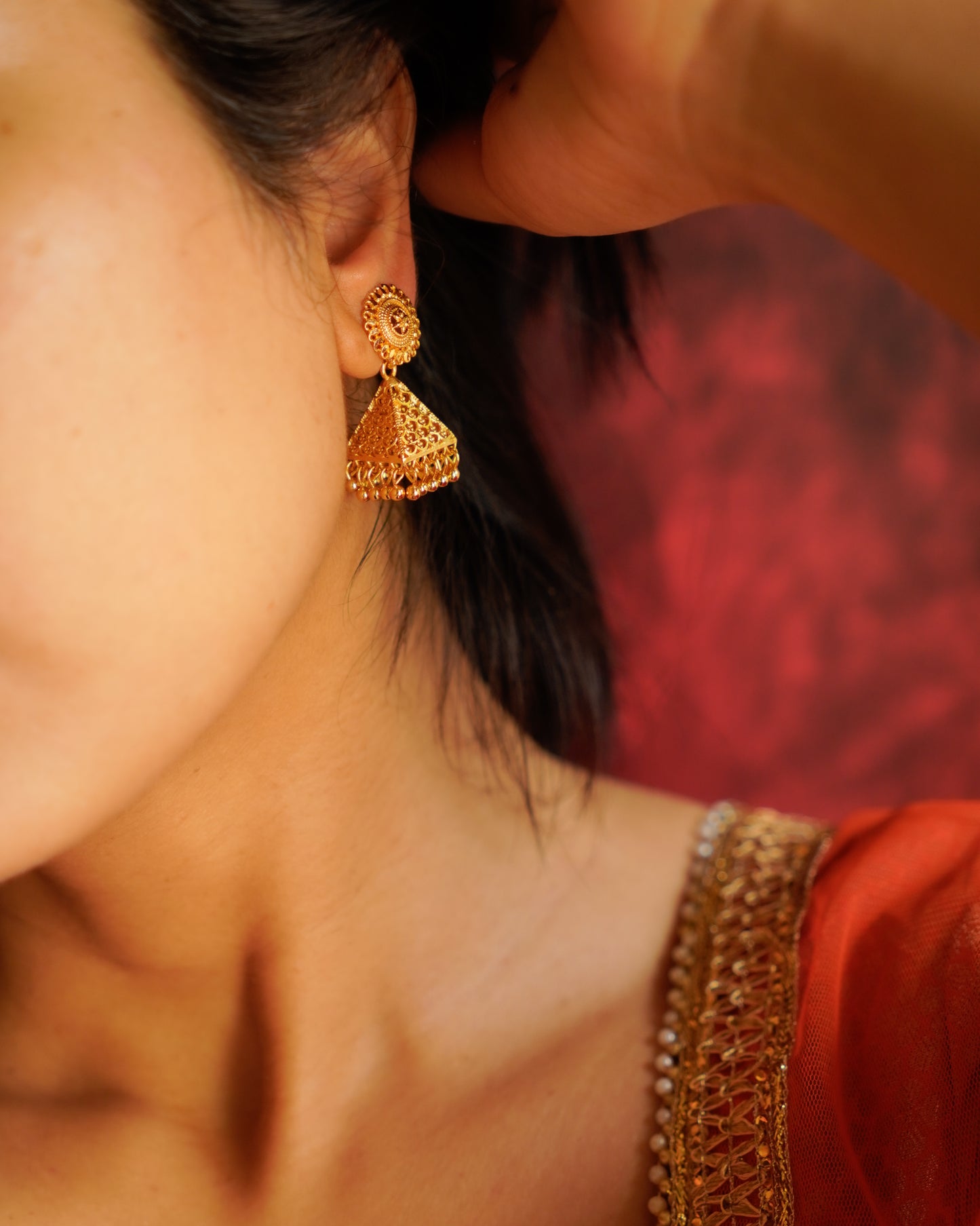 ORO-Enchanting Jhumka Earrings