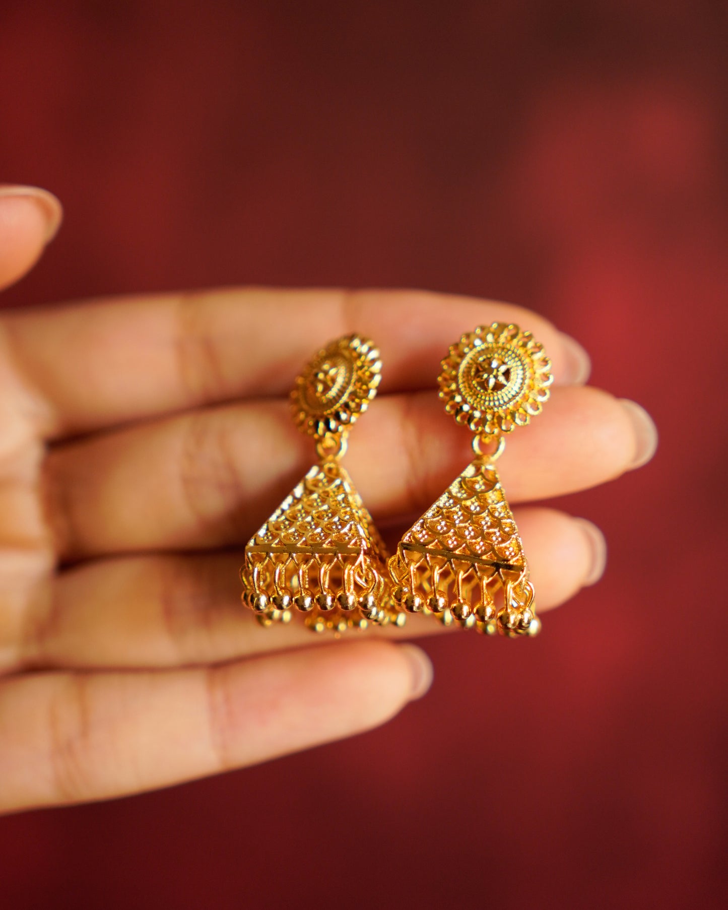 ORO-Enchanting Jhumka Earrings
