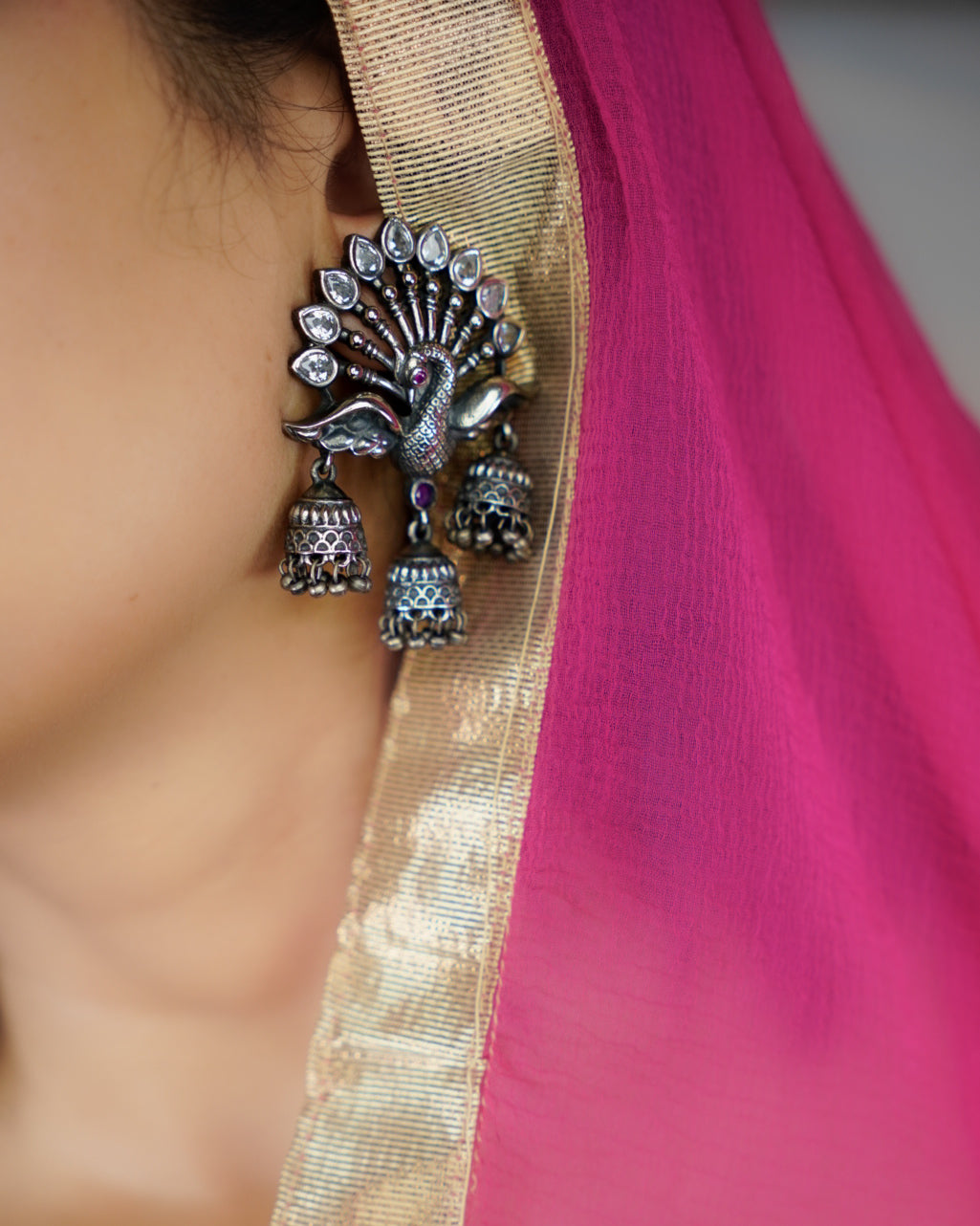 Anassa-Opulent Peacock Earrings
