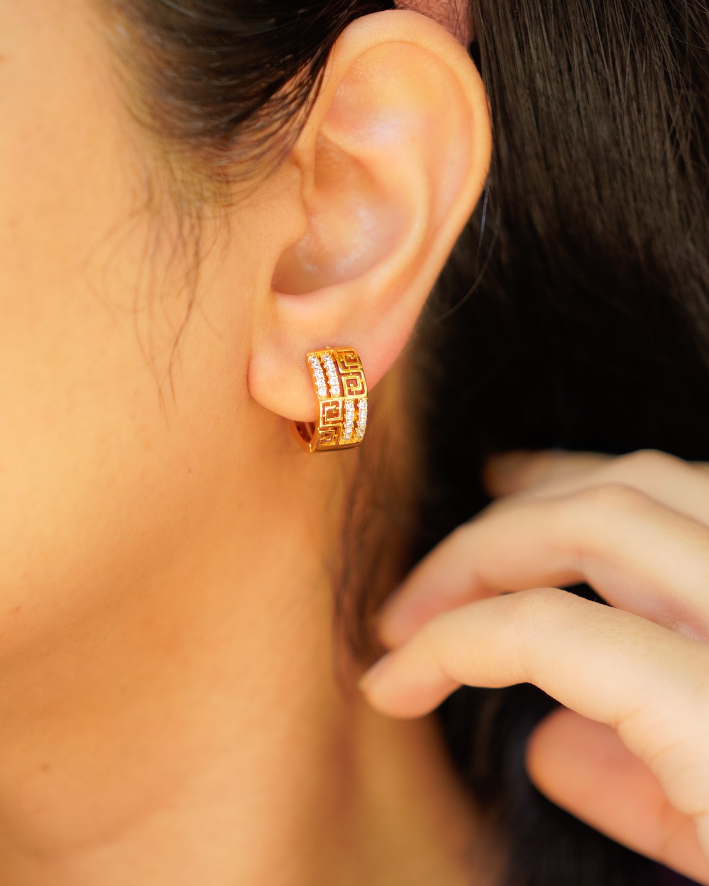 ORO- Intricate Minimal Hoops Earrings