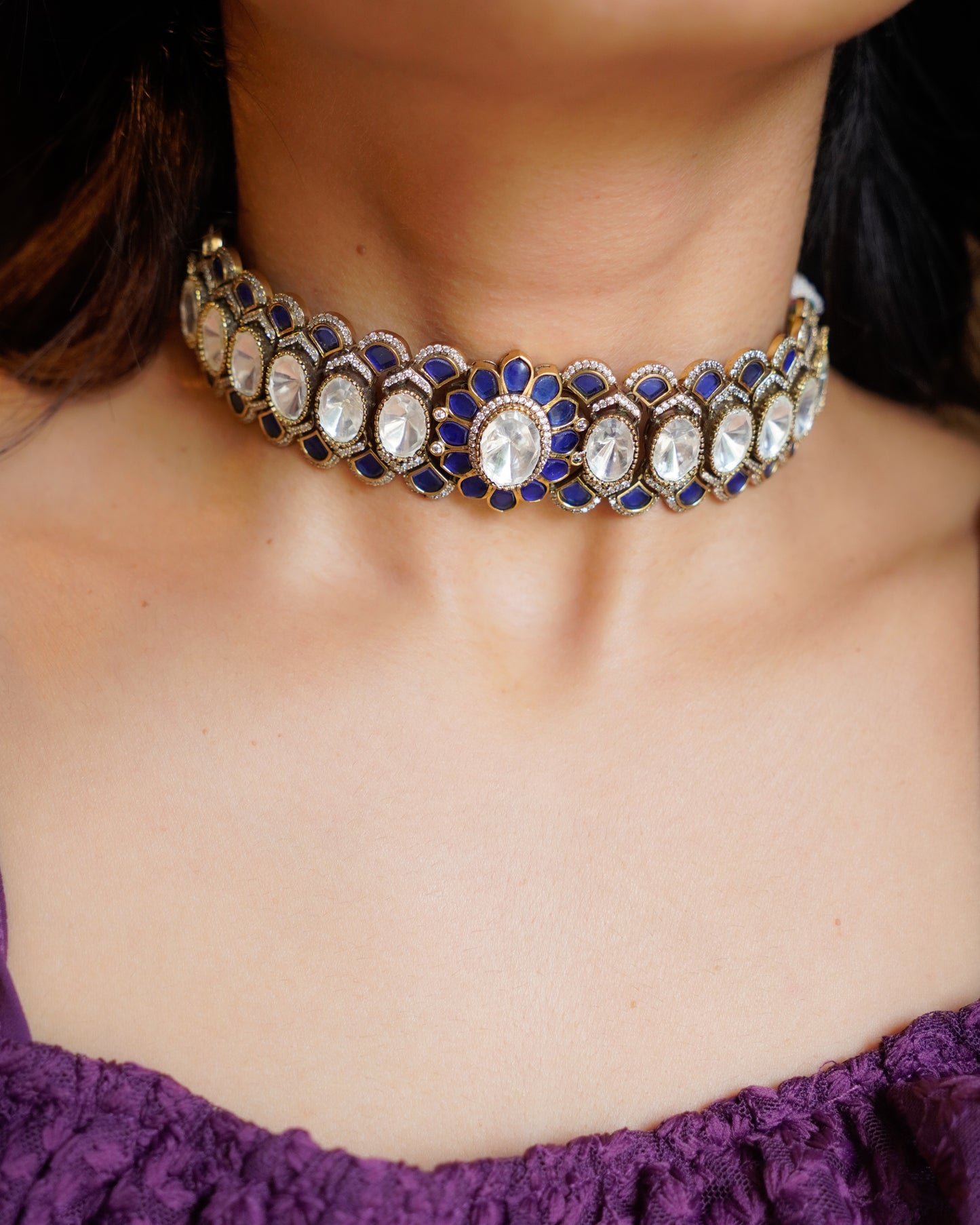 ZIKHIN- Maharani Splendor Elegant Choker Set