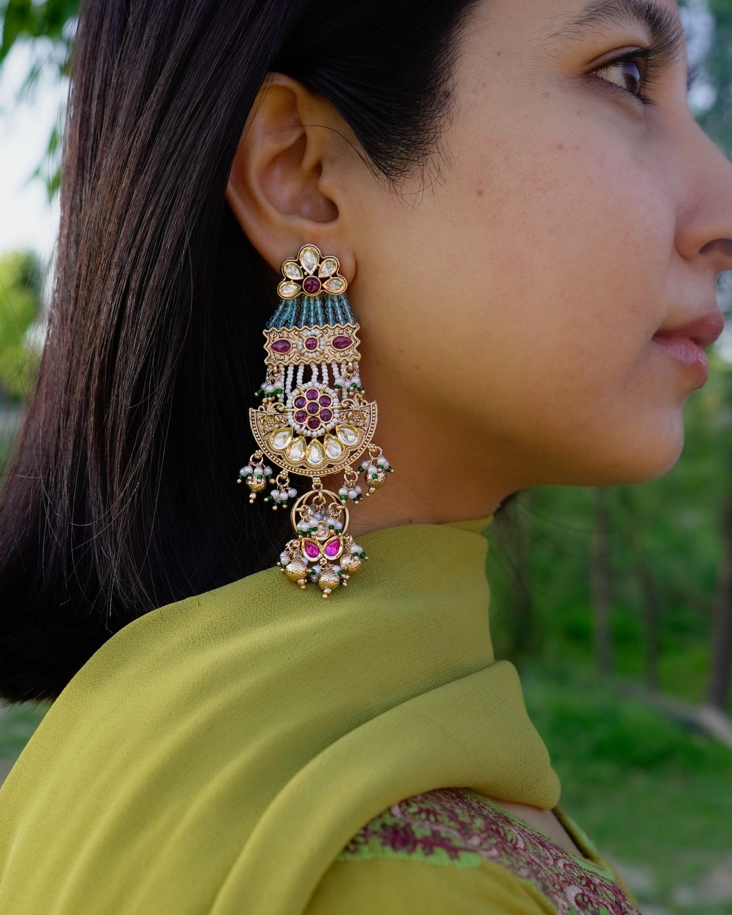 ROOP- Mughal Garden Jharoka Earrings