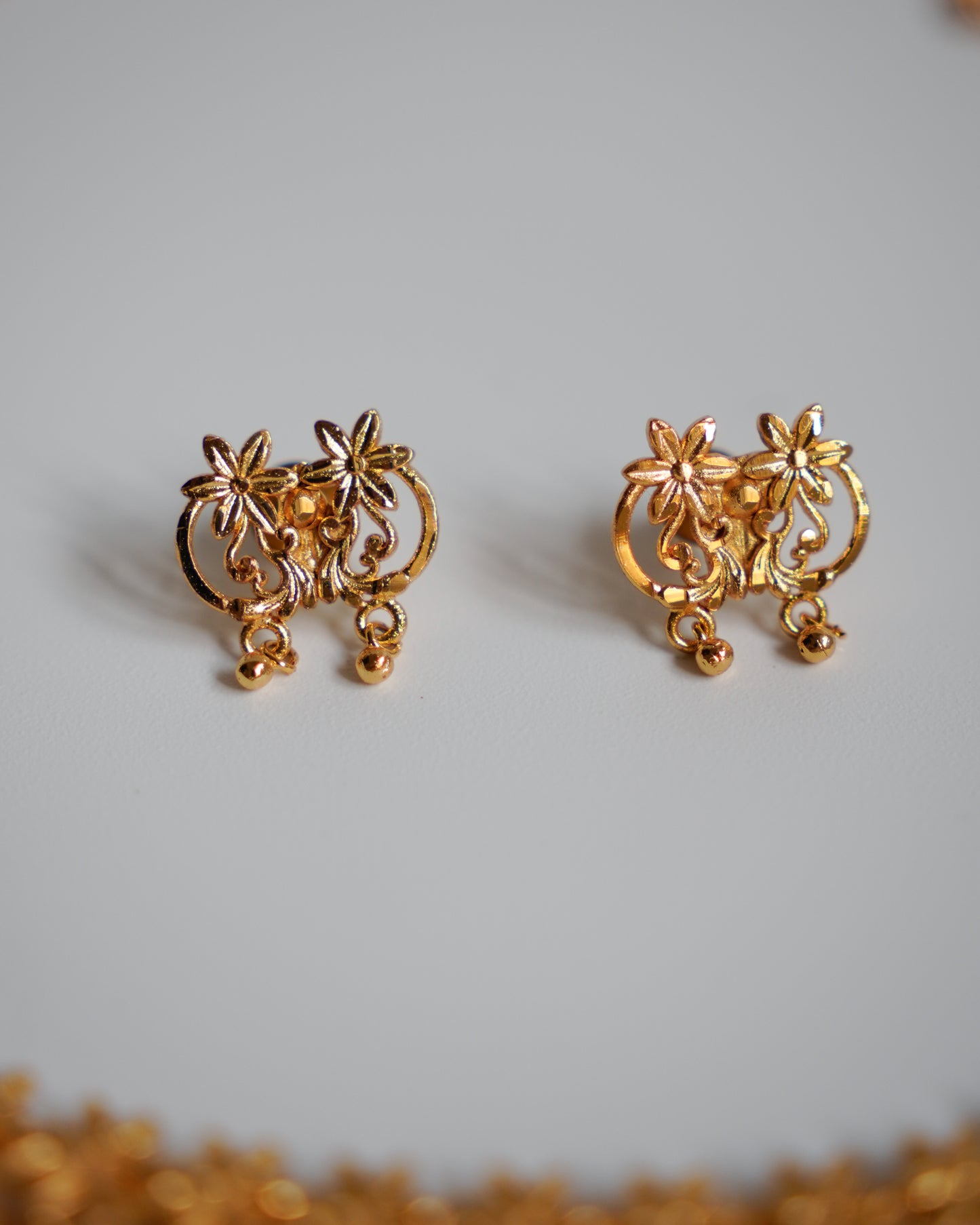 ORO-Gold Necklace with Earrings