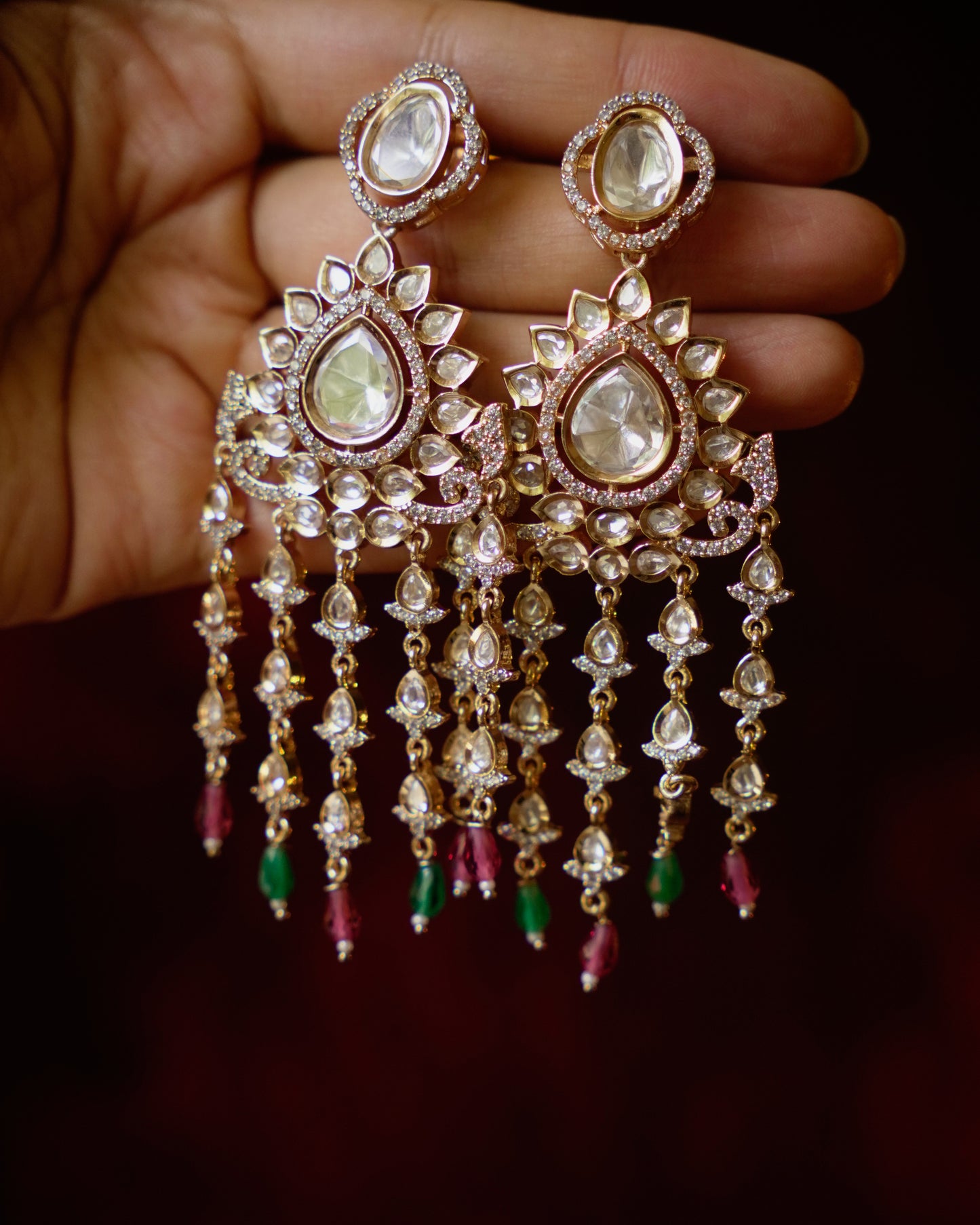 ROOP – Chandrika Kundan Statement Earrings
