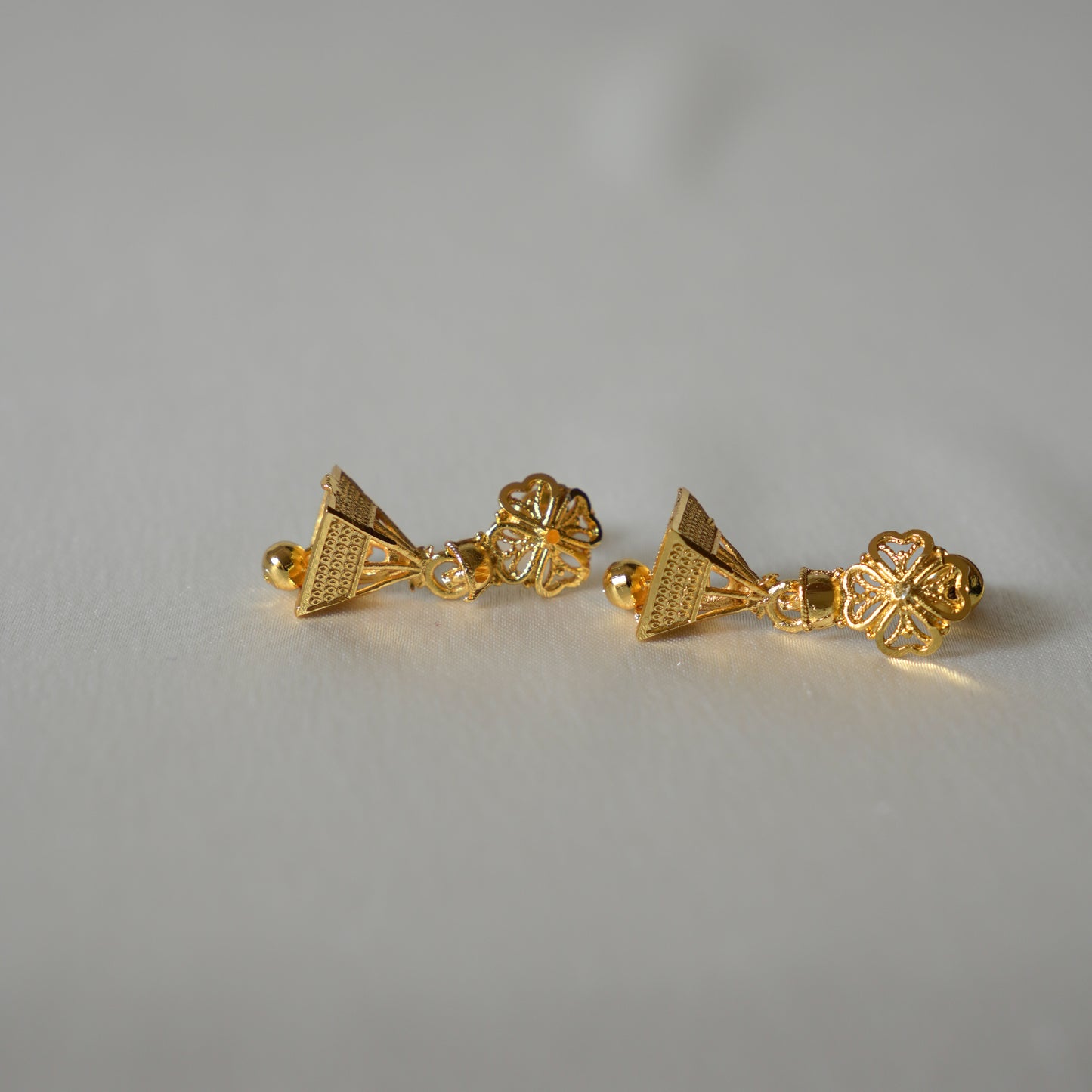 ORO- Enticing Mini Floral Jhumki Earrings