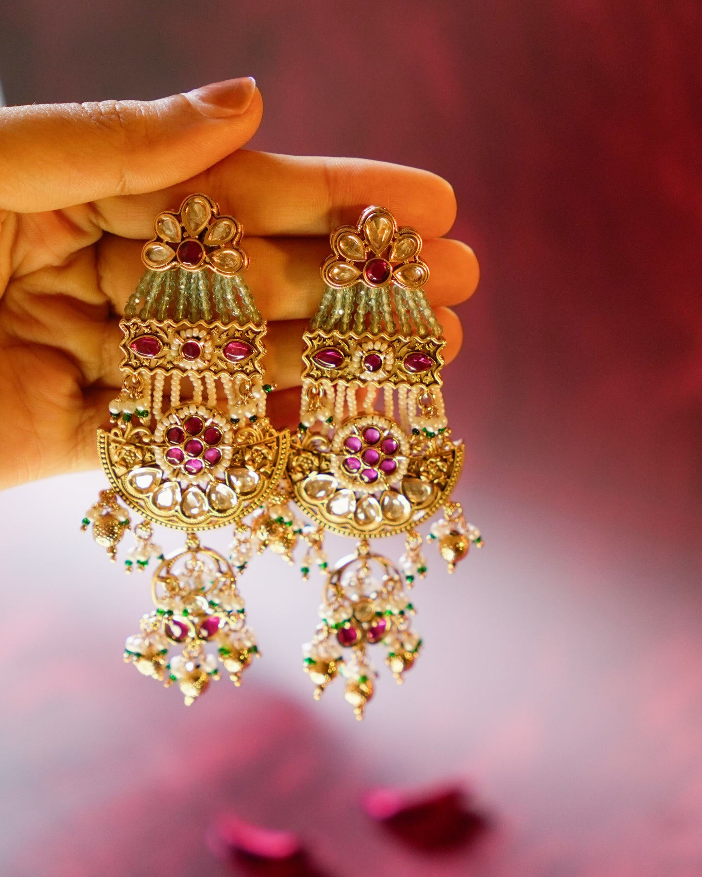 ROOP- Mughal Garden Jharoka Earrings