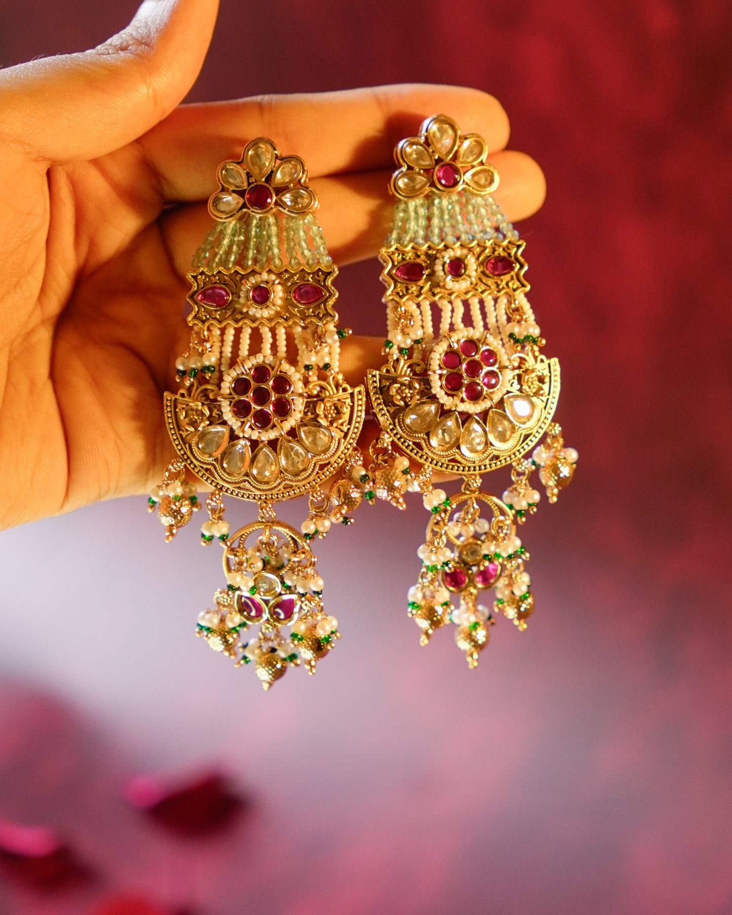 ROOP- Mughal Garden Jharoka Earrings