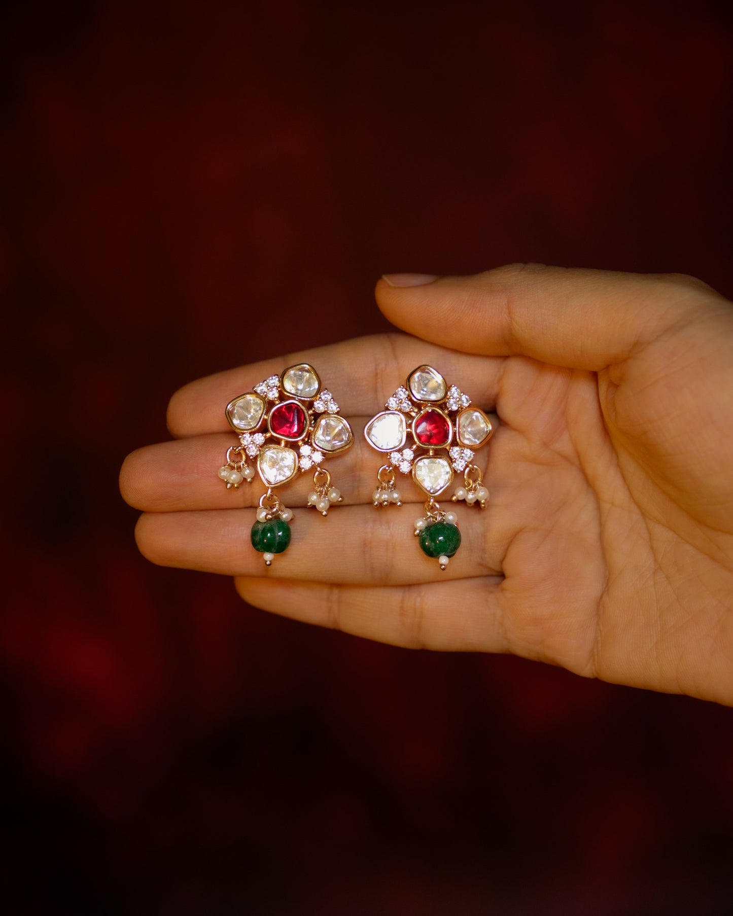 ROOP- Royal Heirloom Kundan Choker Set – Ruby & Emerald Edition