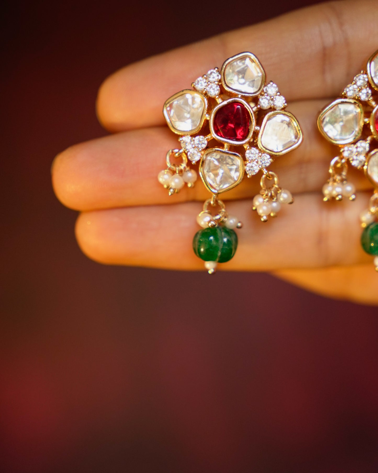 ROOP- Royal Heirloom Kundan Choker Set – Ruby & Emerald Edition