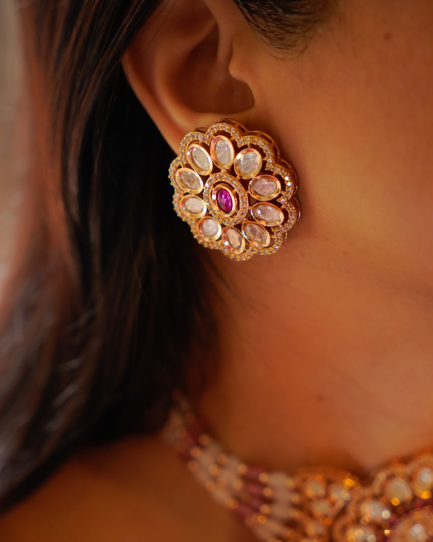 ROOP- Royal Ruby Kundan Choker Set