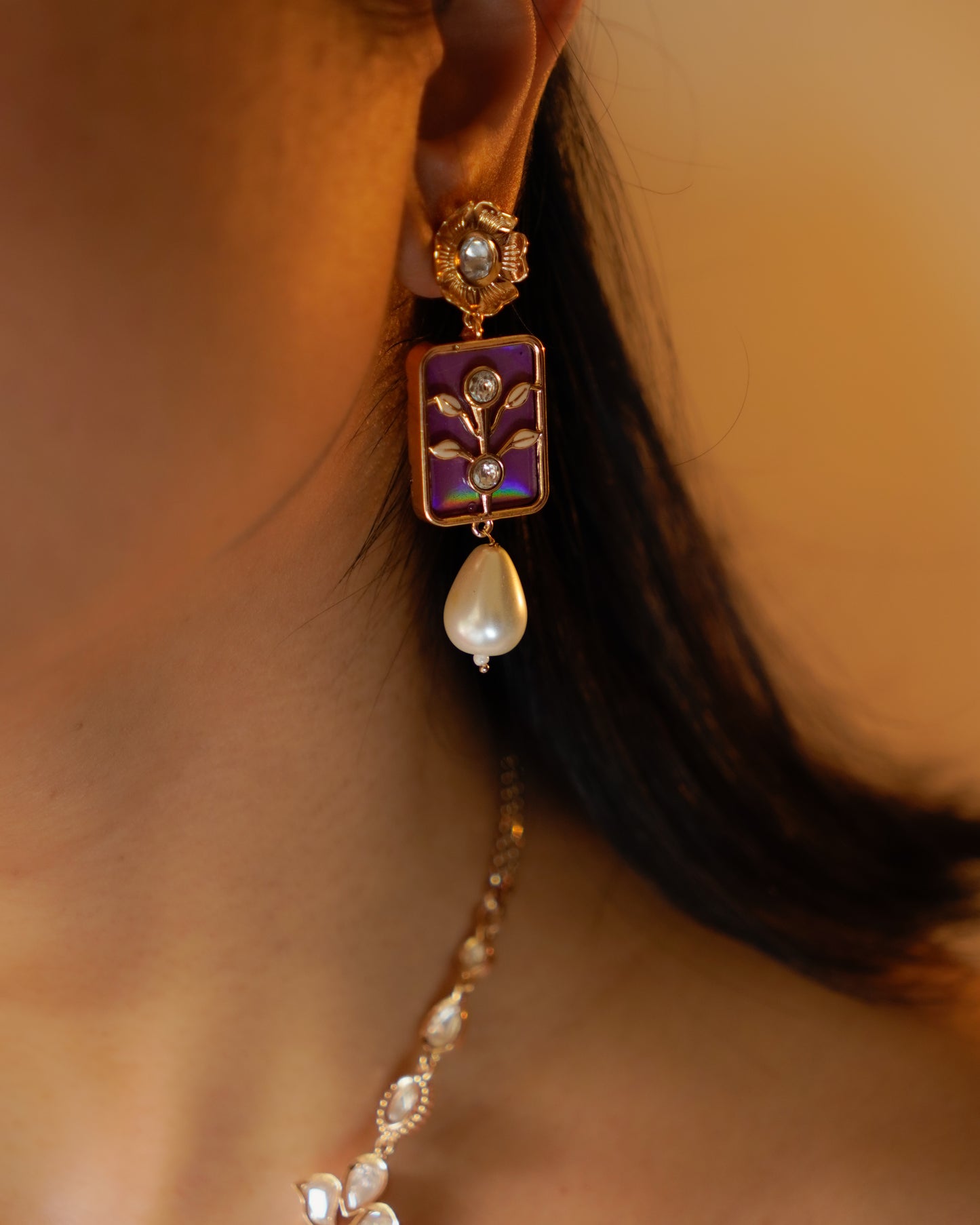 ROOP- Pink Pearl Pendant Necklace Set
