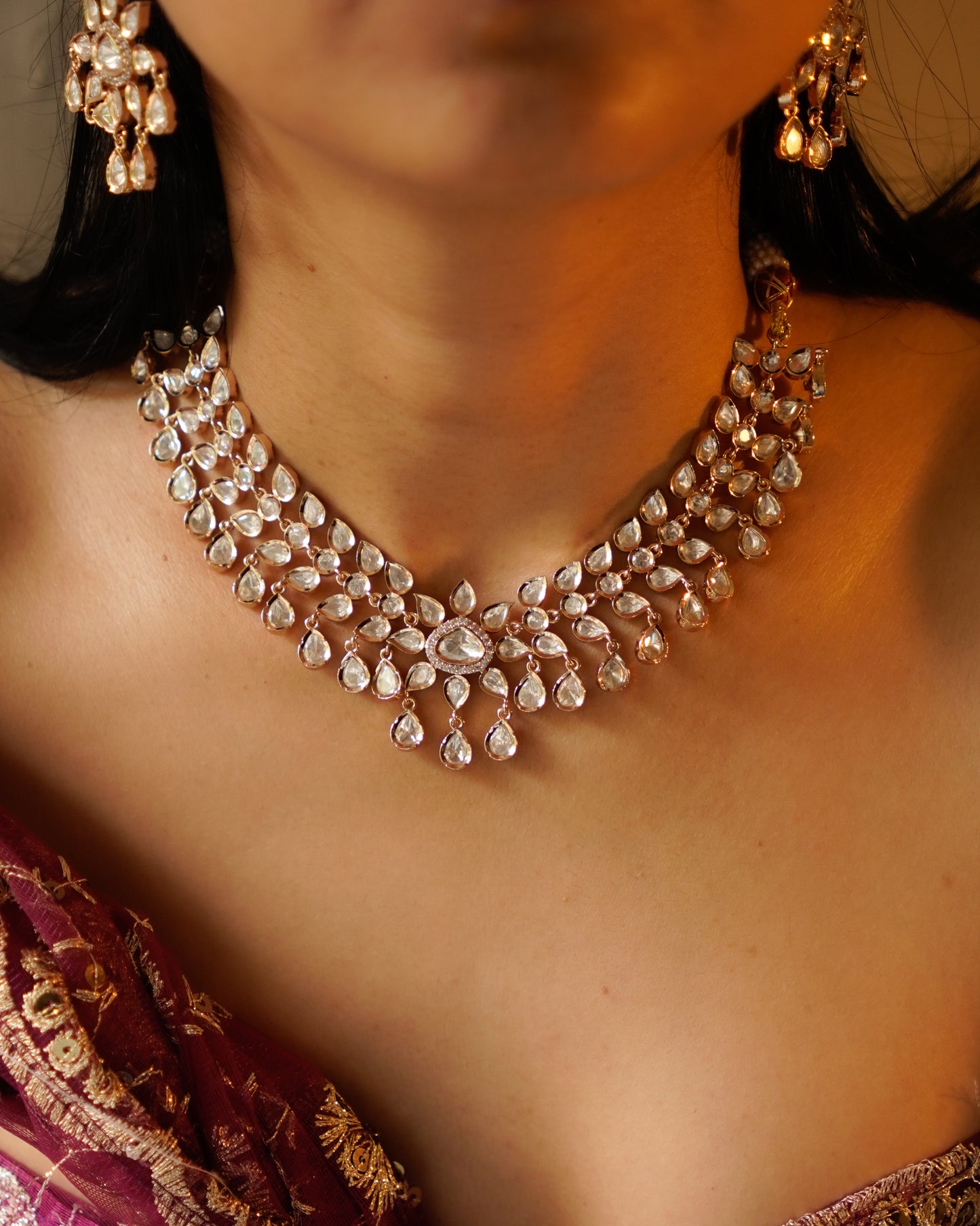 ROOP- Crystal Lunar Necklace Set