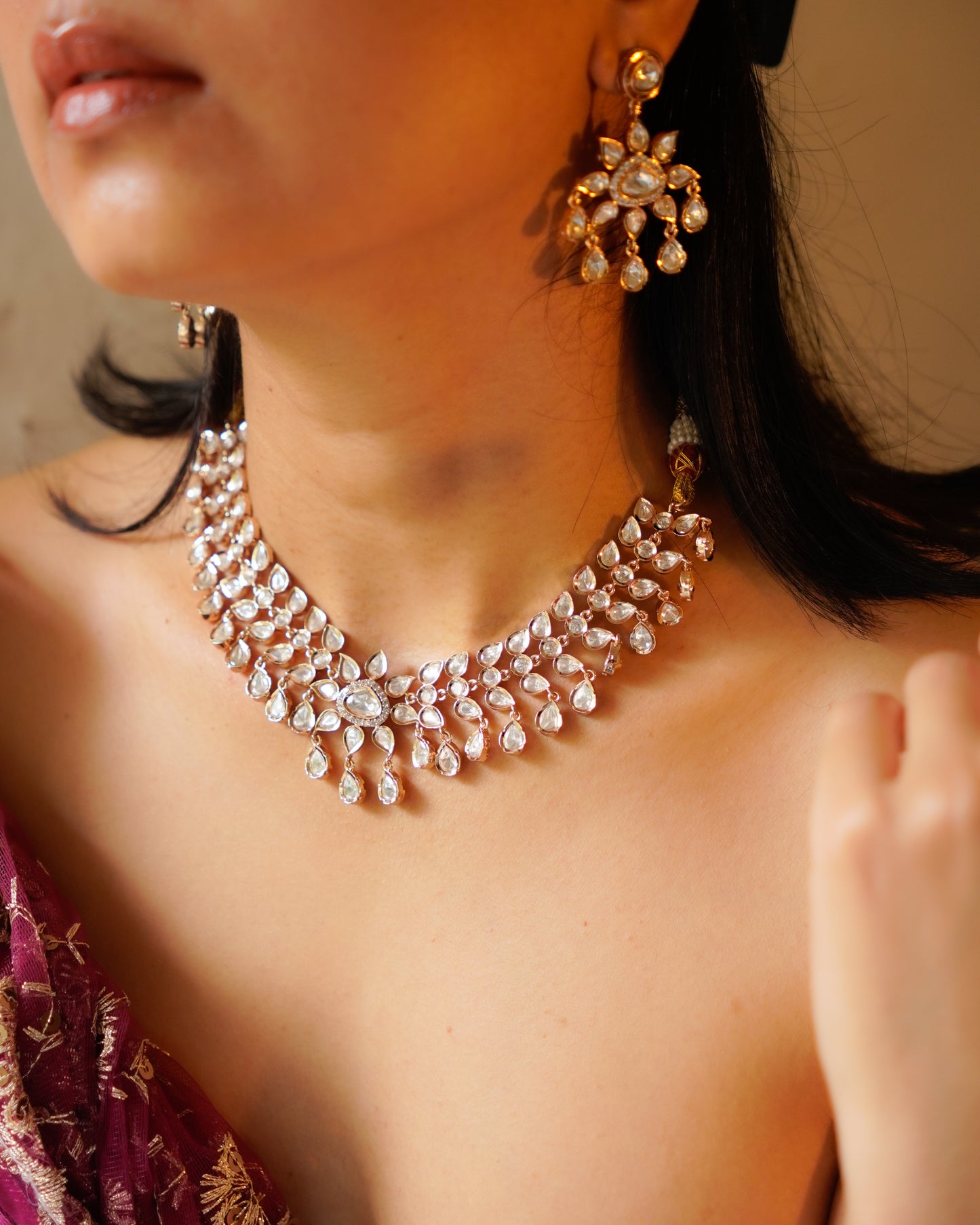 ROOP- Crystal Lunar Necklace Set
