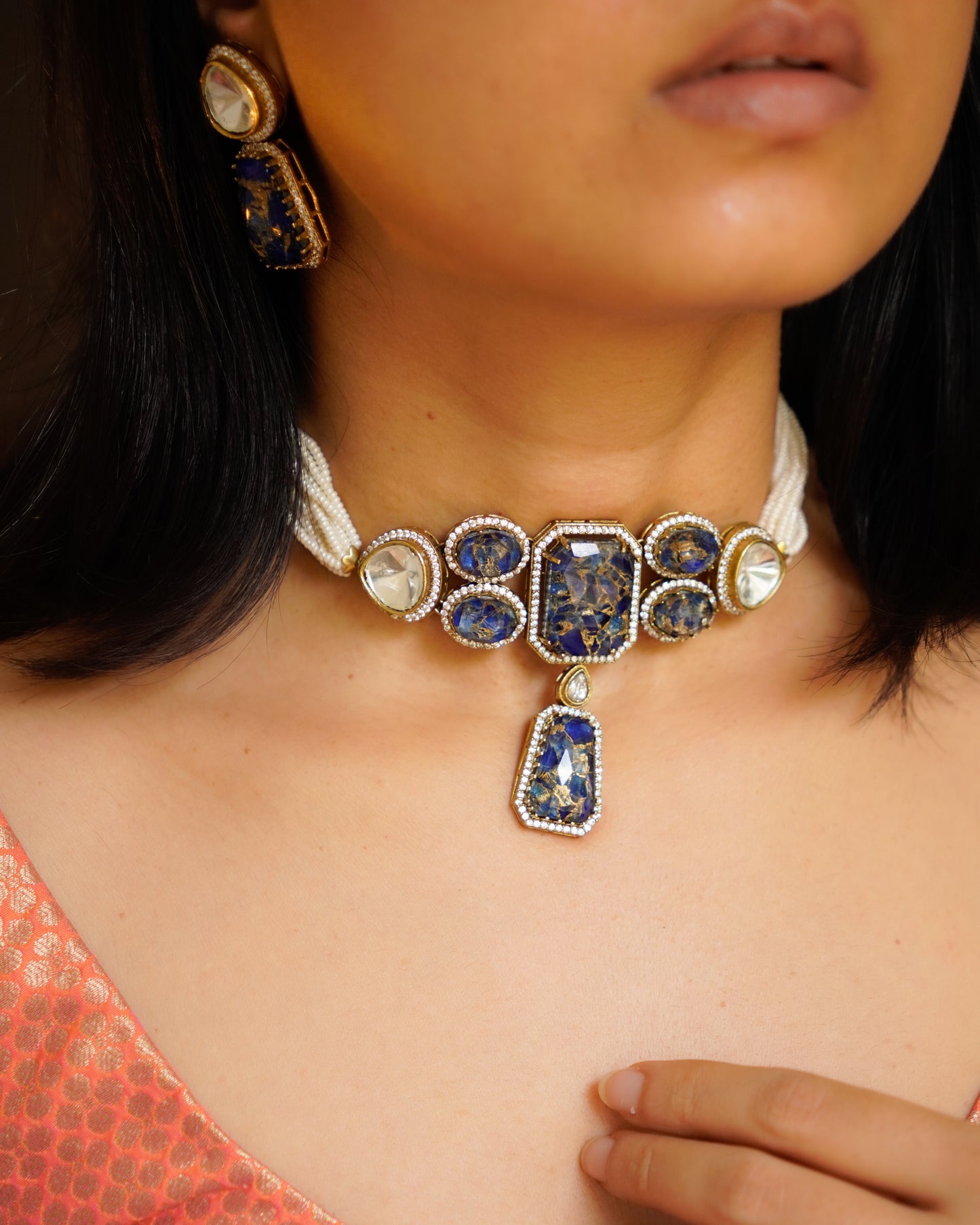 ZIKHIN- Royalty Necklace Choker Set