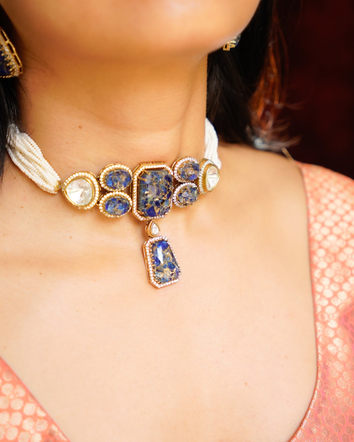 ZIKHIN- Royalty Necklace Choker Set