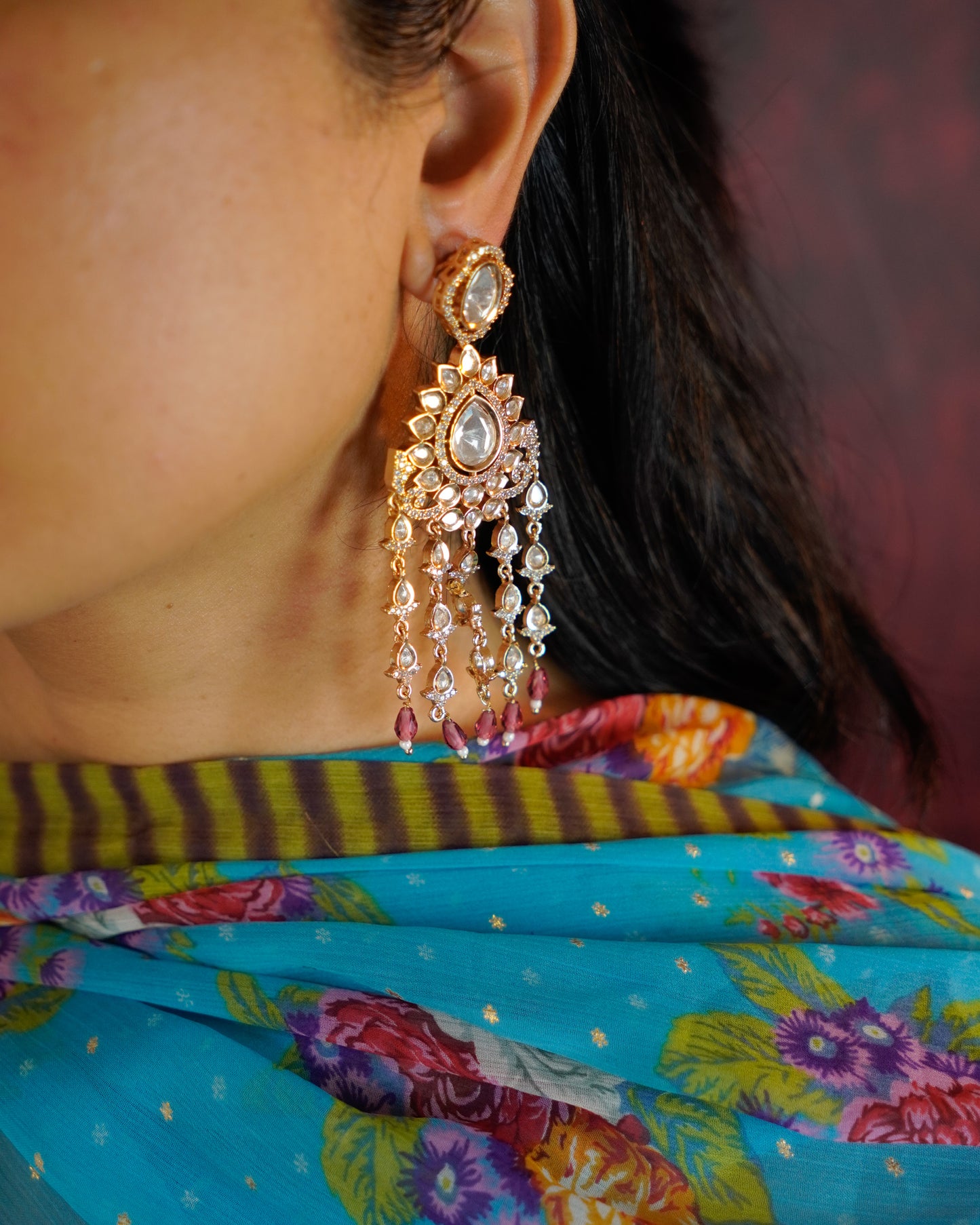 ROOP – Chandrika Kundan Statement Earrings