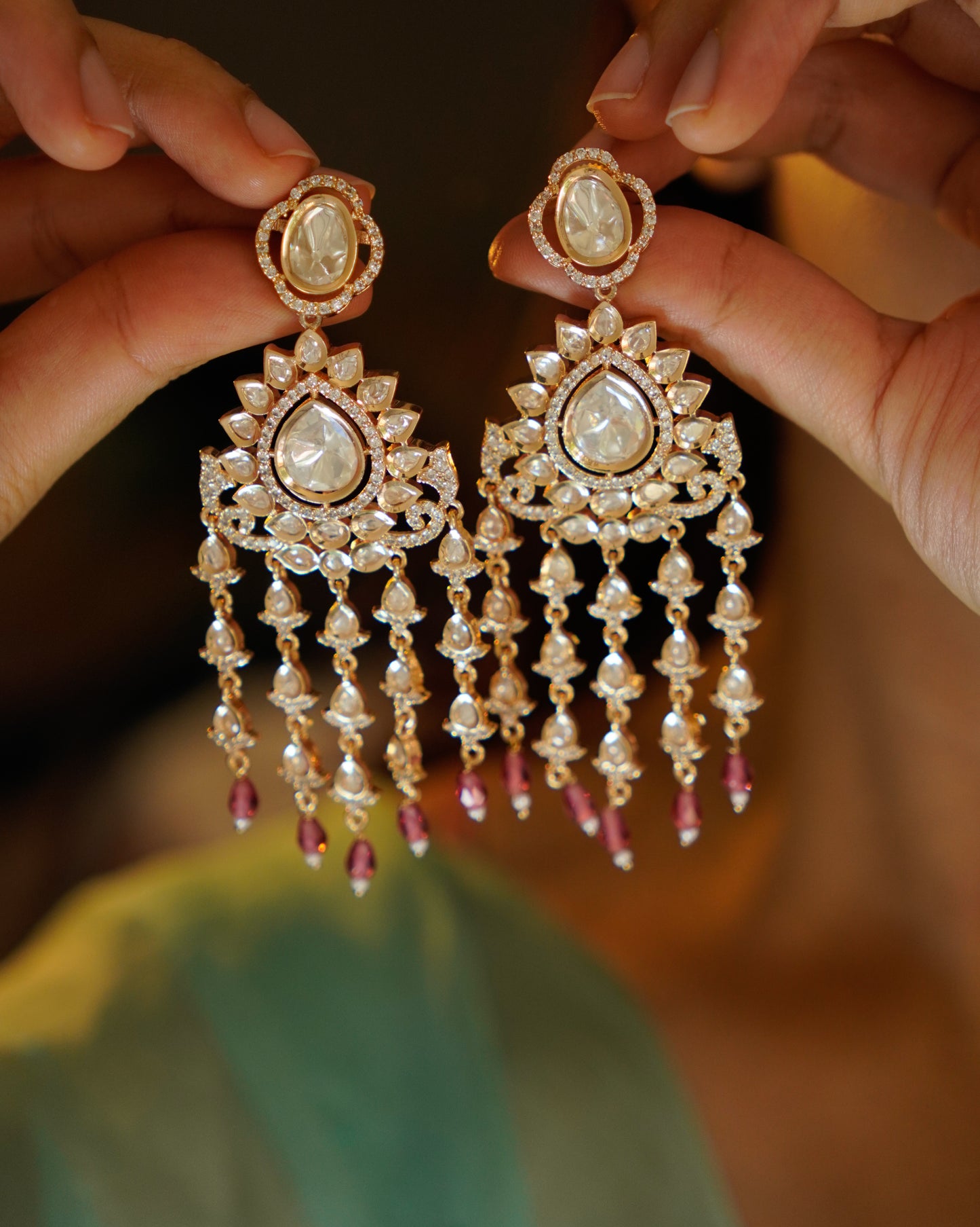 ROOP – Chandrika Kundan Statement Earrings