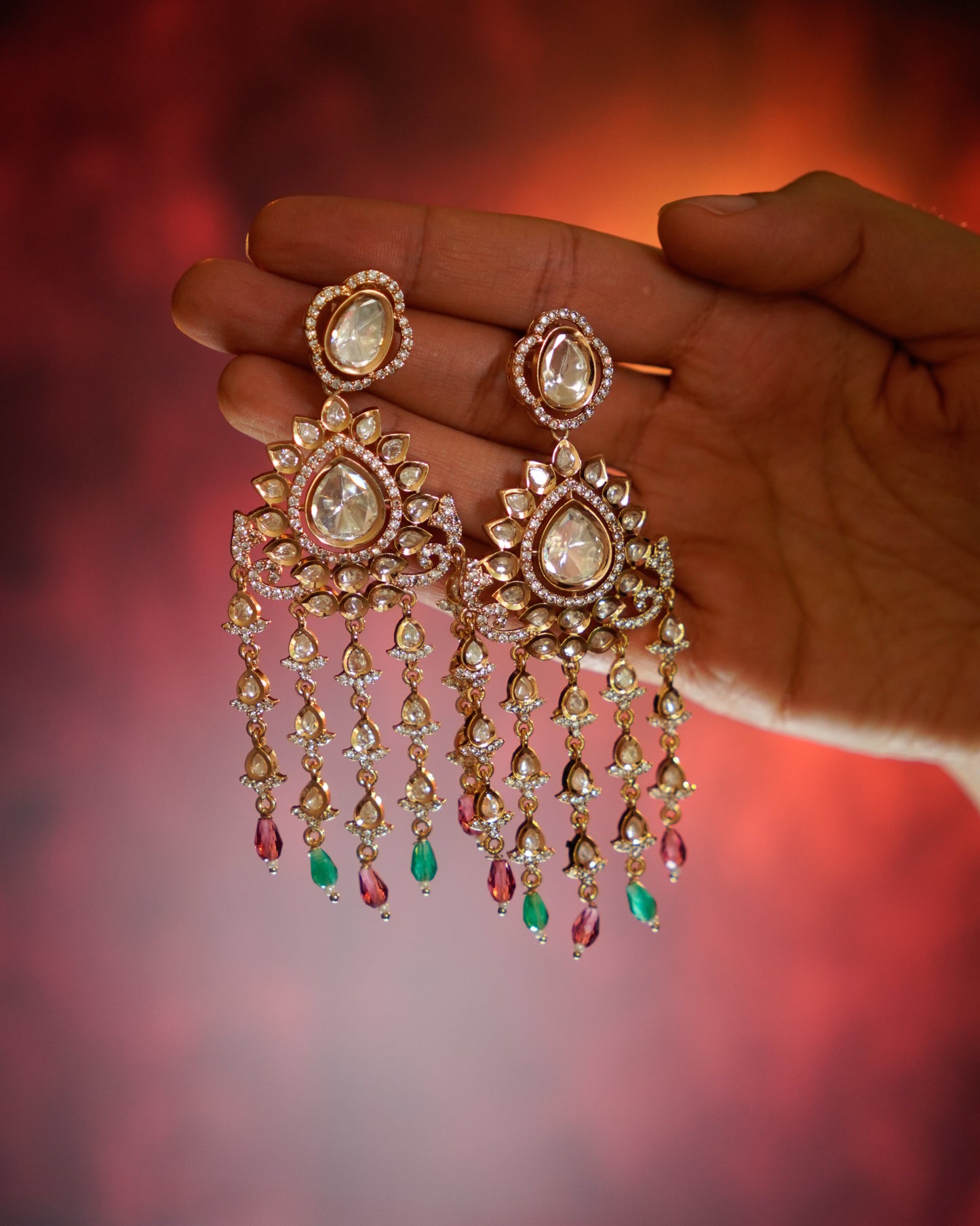 ROOP – Chandrika Kundan Statement Earrings