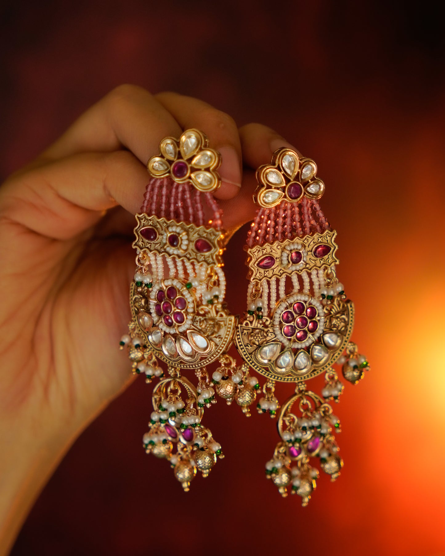 ROOP- Mughal Garden Jharoka Earrings