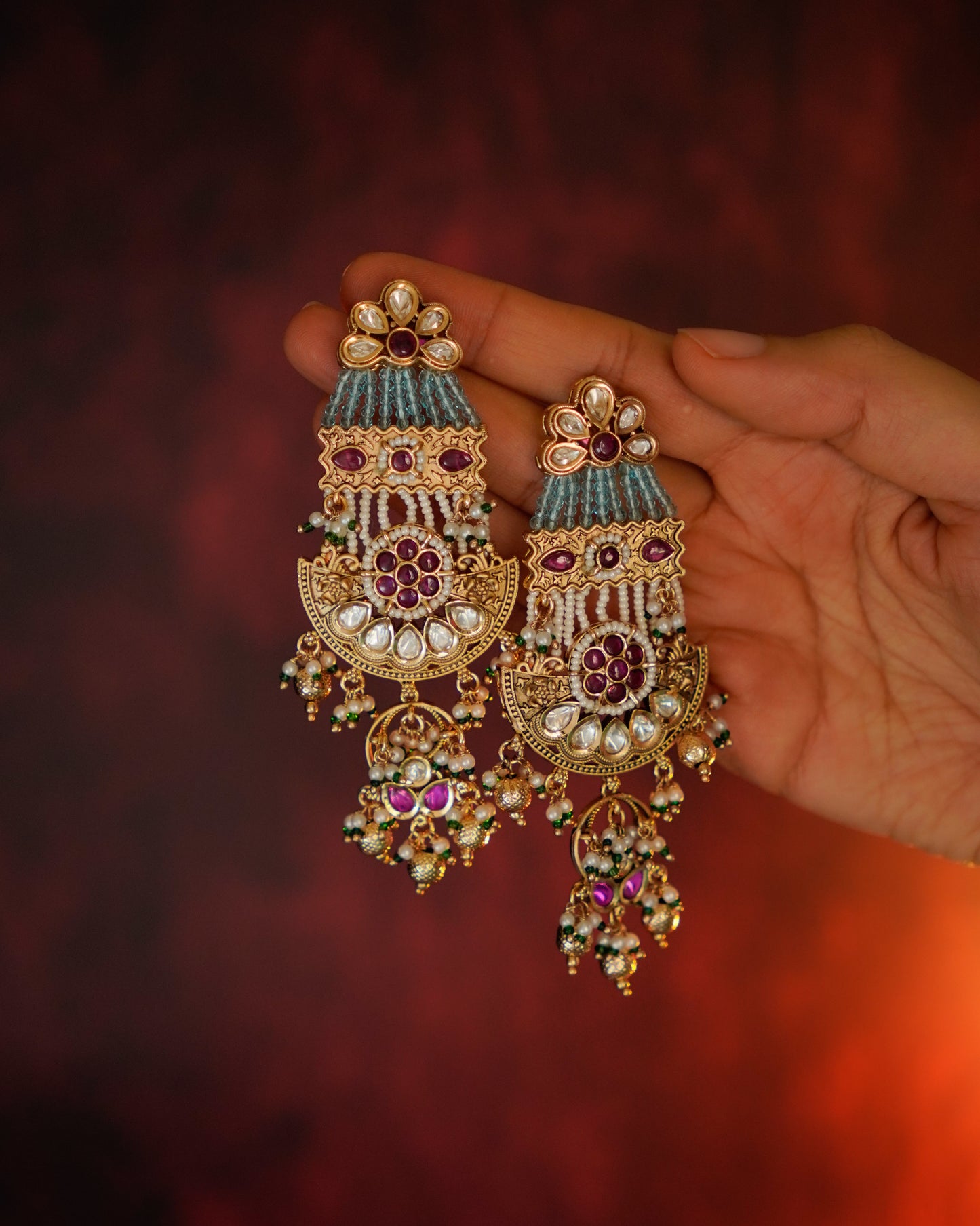 ROOP- Mughal Garden Jharoka Earrings