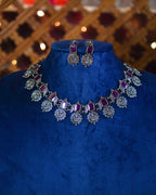 Anassa-Devi Coin Flower Necklace Set