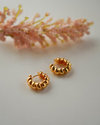 FLORA-Minimal Gold Hoop Earrings for Women | Everyday Lightweight Hoops