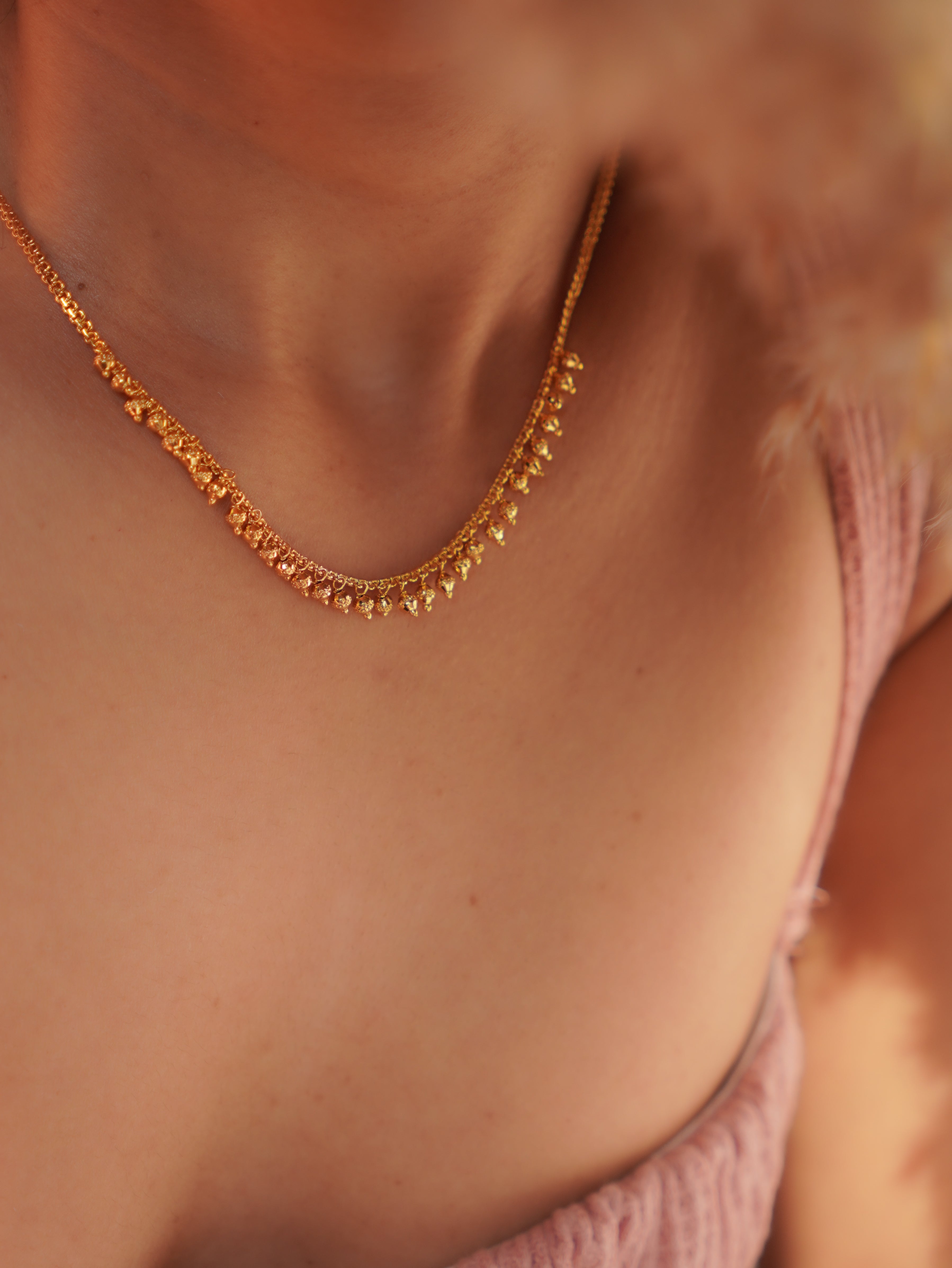 Flora- Gold Plated Dainty Necklace
