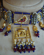 ROOP- Bride and Wedding Palki Stonework Kundan Choker Set