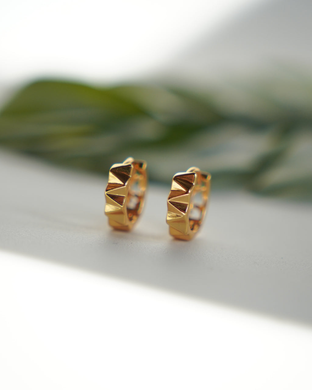 FLORA- Geometric Mini Hoop Earrings