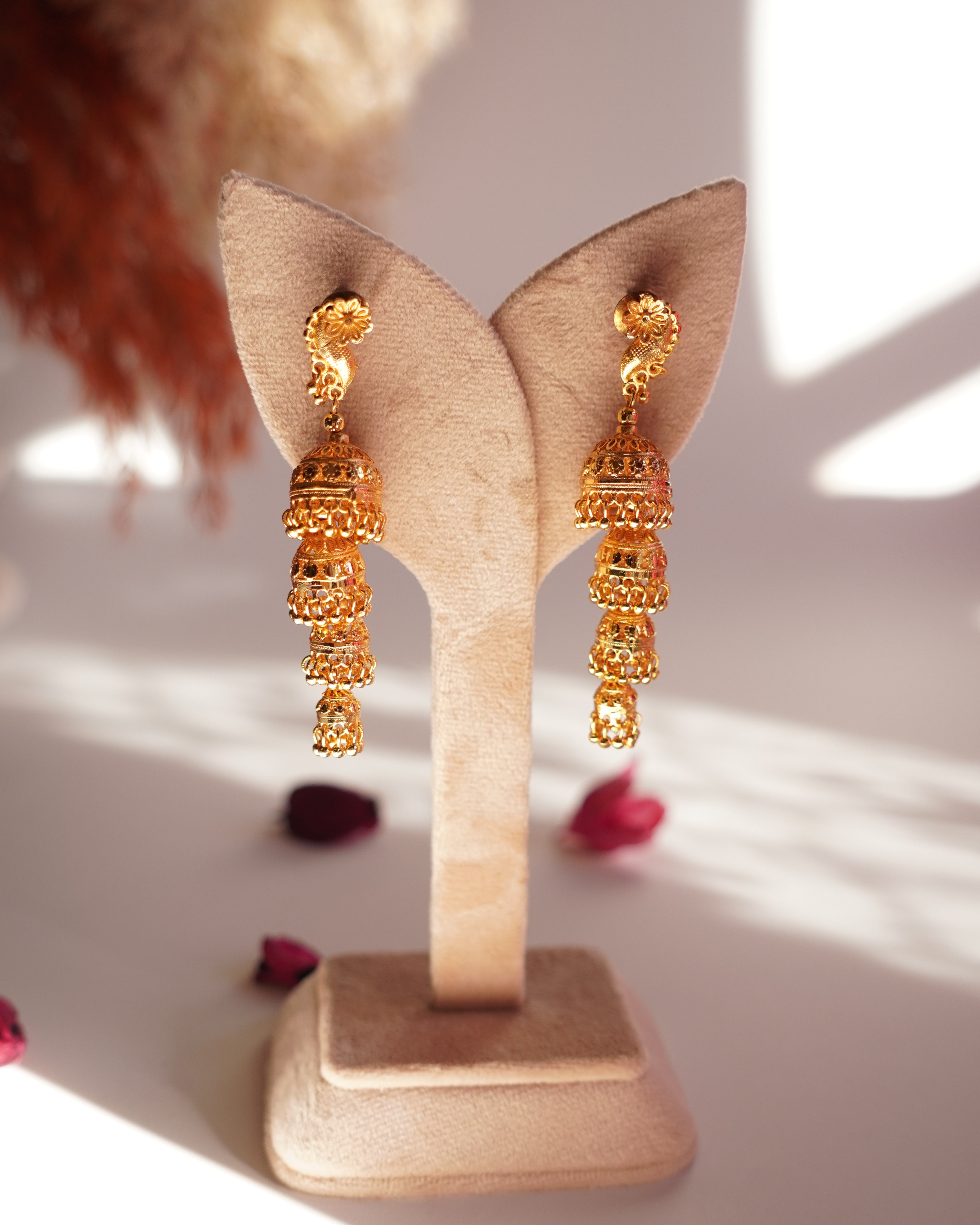 ORO-Gilded Perfection Stunning Gold Jhumka