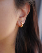 FLORA- Geometric Mini Hoop Earrings
