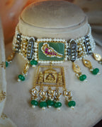 ROOP- Bride and Wedding Palki Stonework Kundan Choker Set