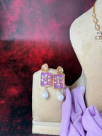 ROOP- Pink Pearl Pendant Necklace Set