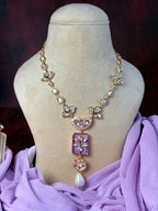 ROOP- Pink Pearl Pendant Necklace Set