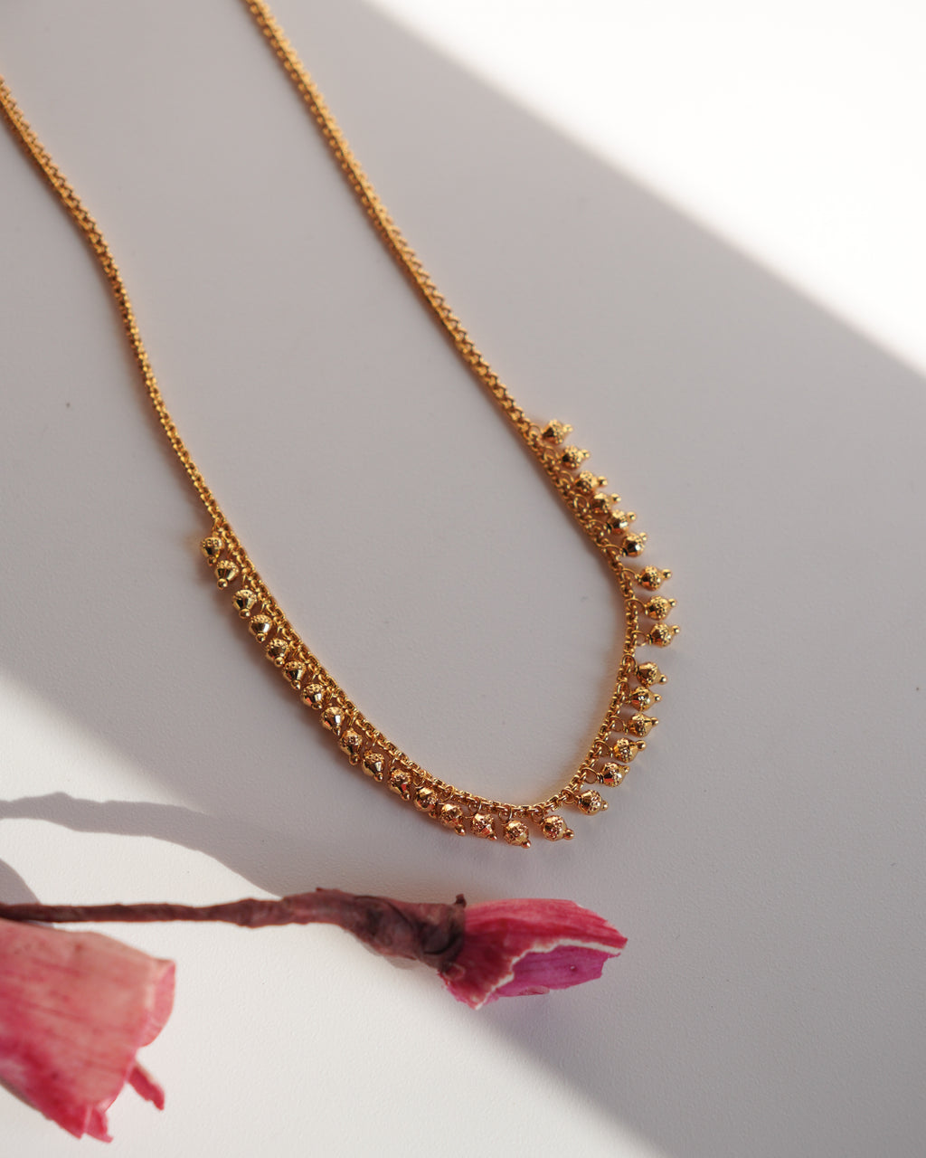 Flora- Gold Plated Dainty Necklace