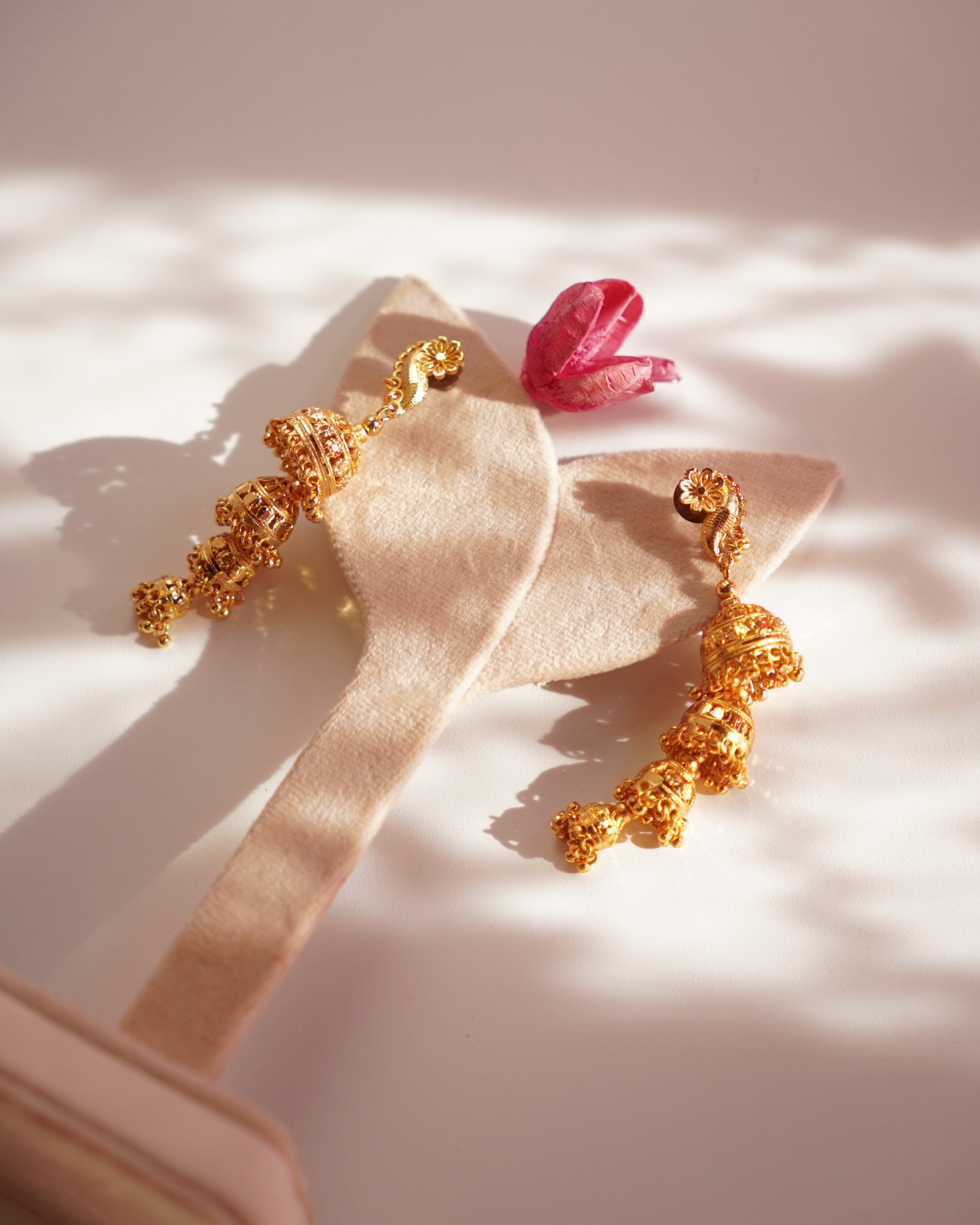 ORO-Gilded Perfection Stunning Gold Jhumka