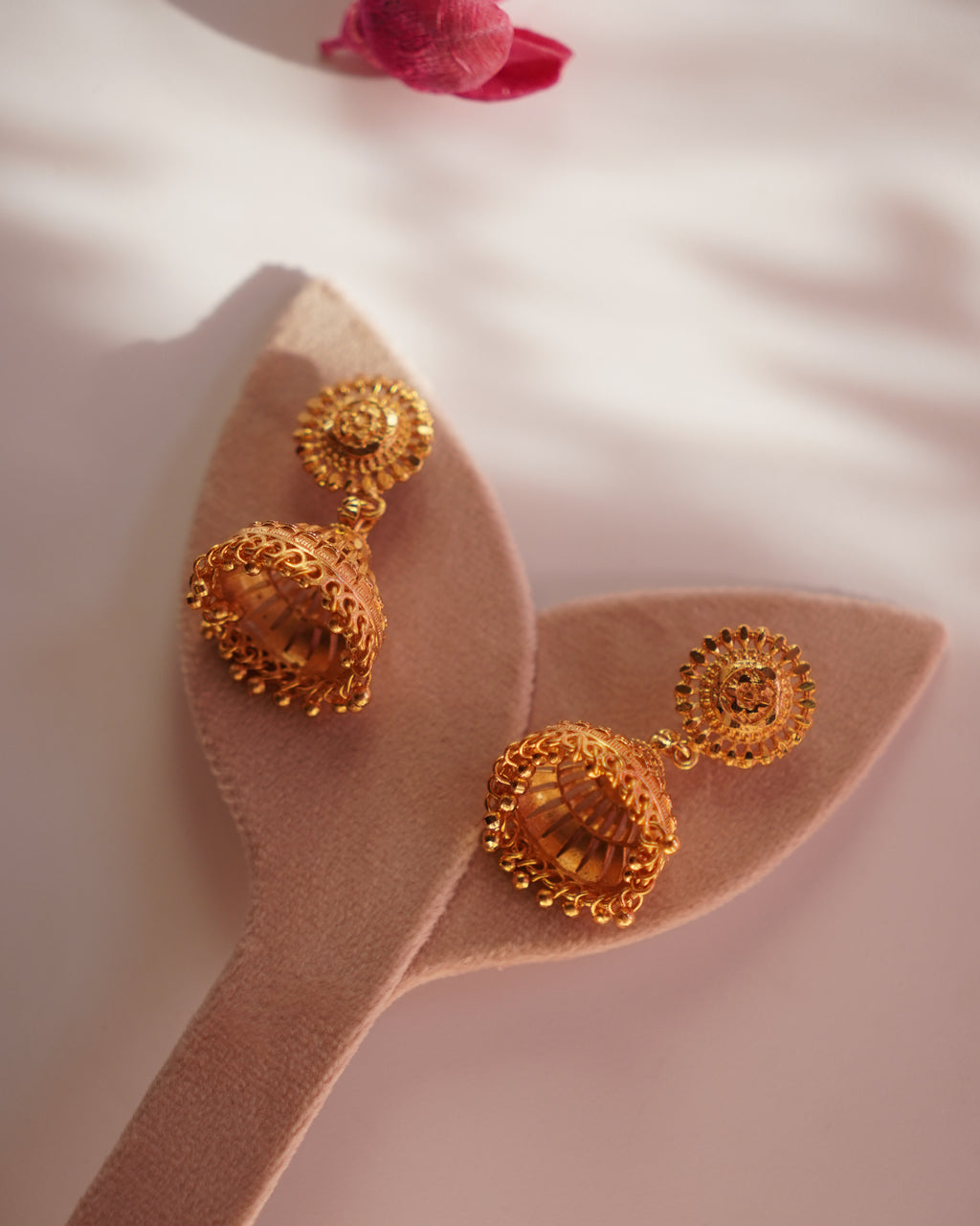 ORO- Luxurious Gold Jhumka Earrings