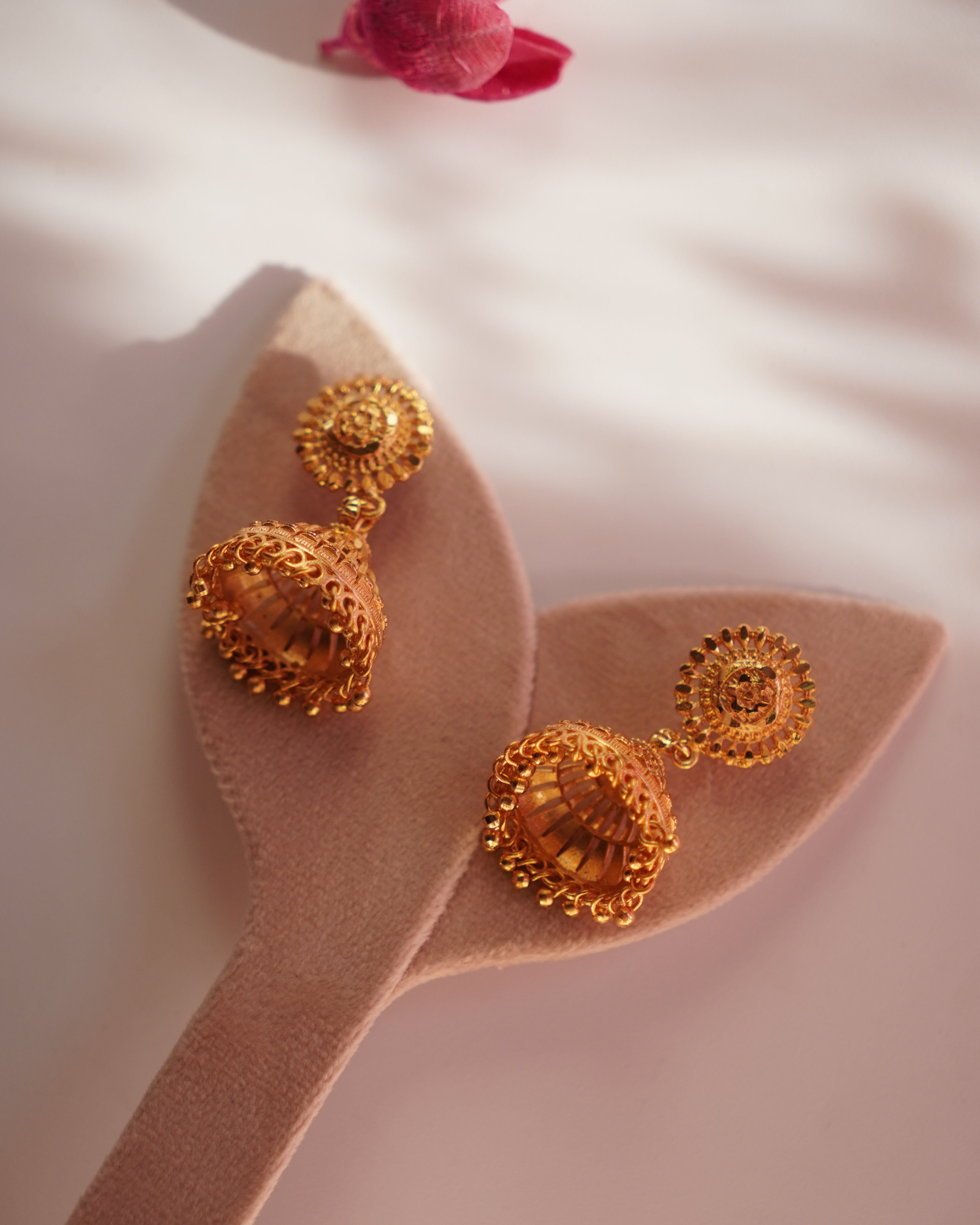 ORO- Luxurious Gold Jhumka Earrings
