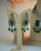 ZIKHIN-Royal Victorian Kundan Stonework Necklace Set