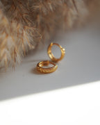 FLORA- Vintage Textured Mini Hoop Earrings