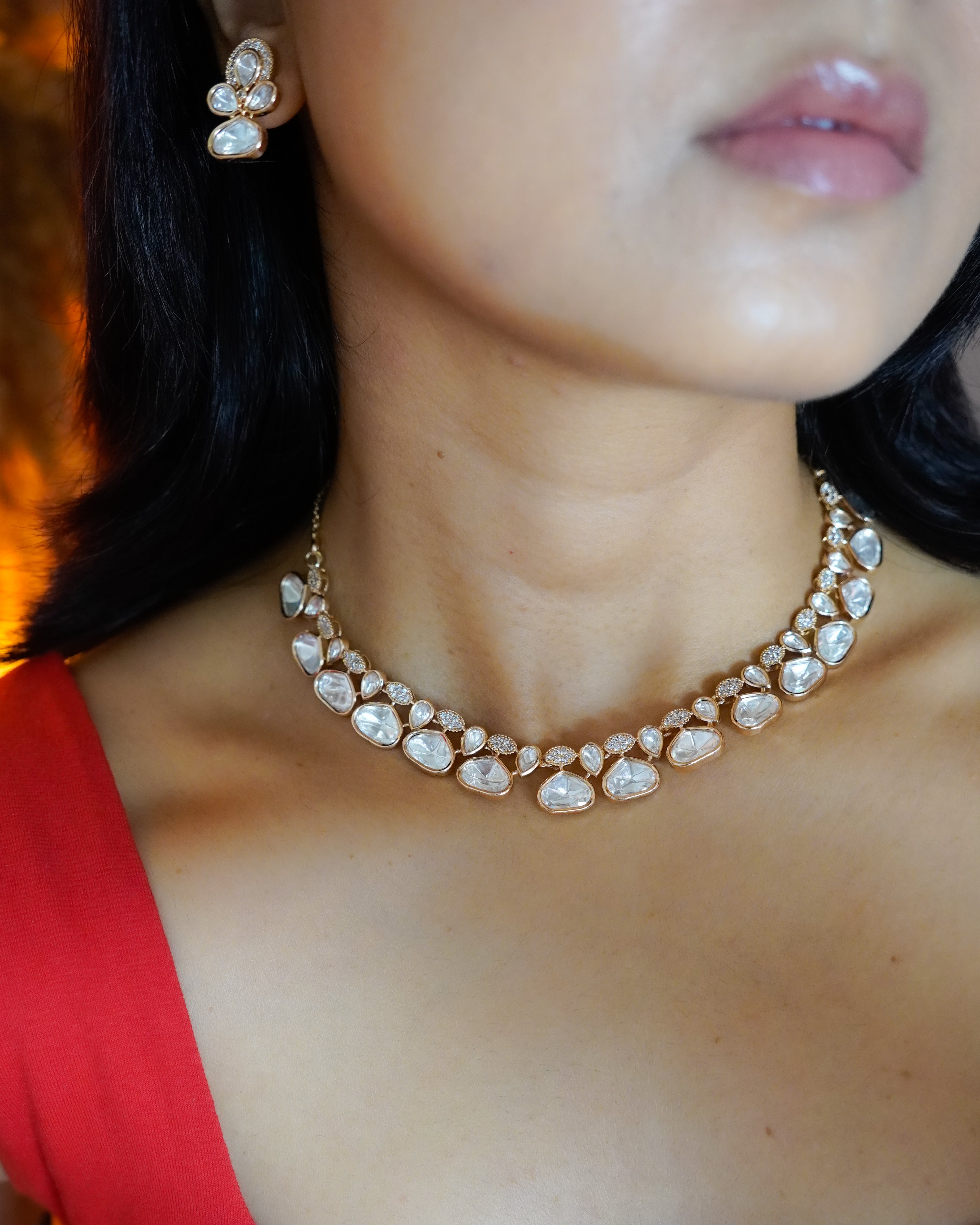 ROOP- Radiant Crystal Elegance Necklace Set